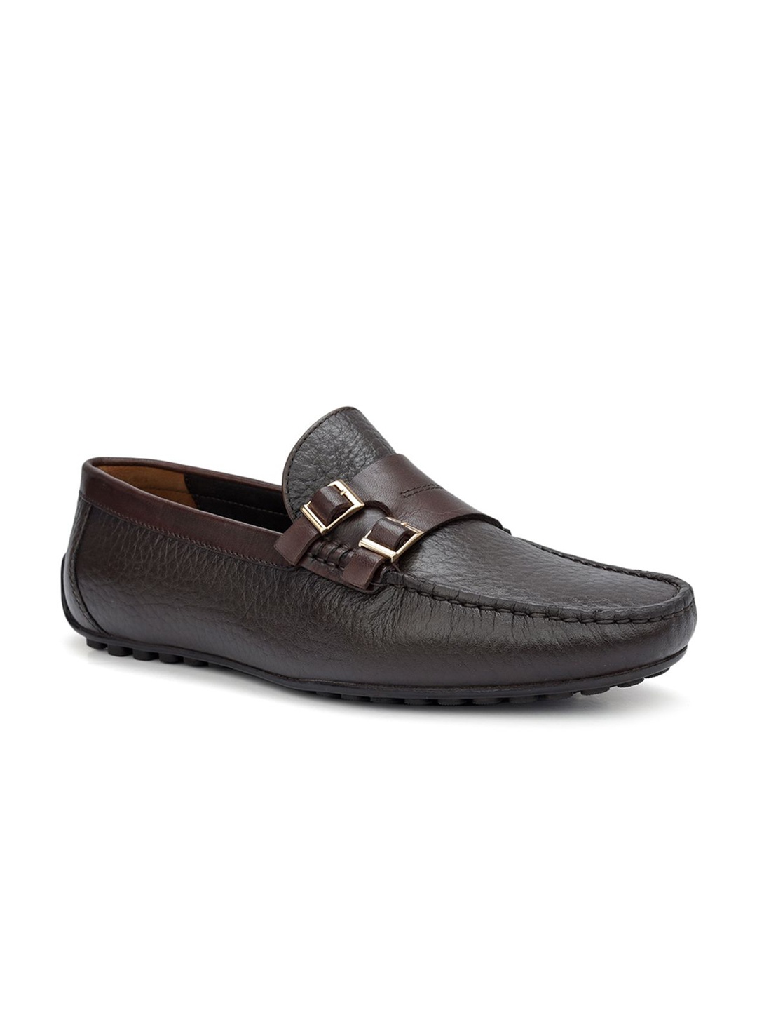 

ROSSO BRUNELLO Men Leather Loafers, Coffee brown