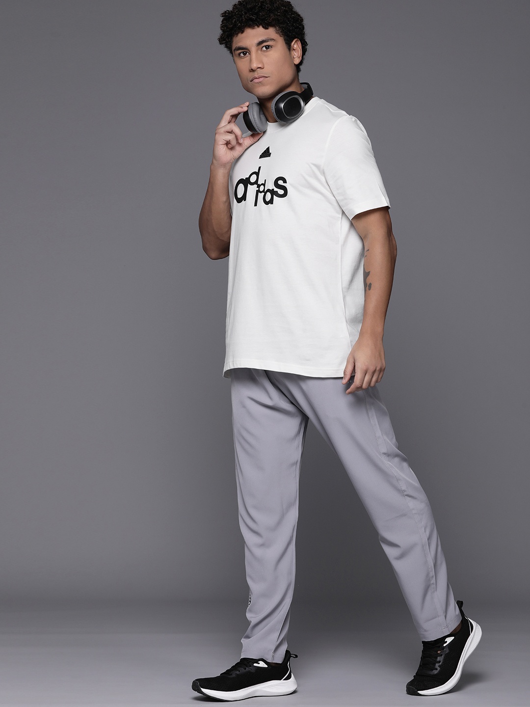 

ADIDAS Graphic Print Fleece T-shirt, White