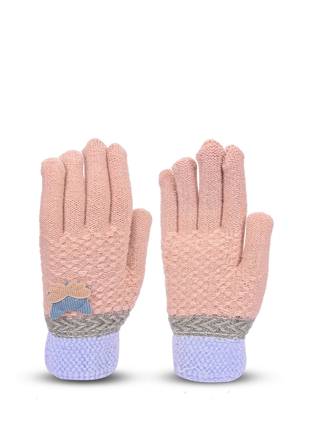 

LOOM LEGACY Women Acrylic Winter Gloves, Peach
