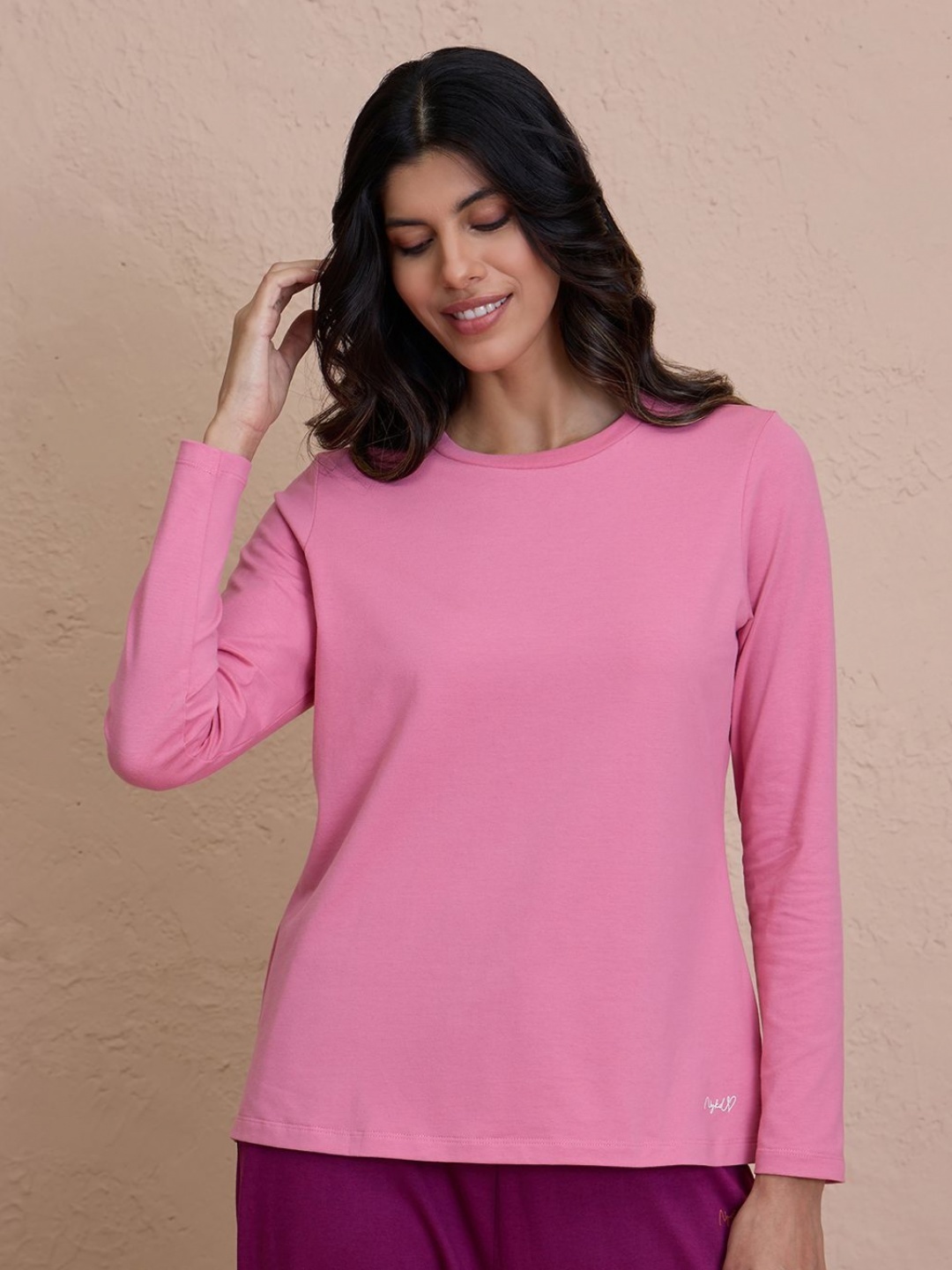 

Nykd Women Raw Edge T-shirt, Pink