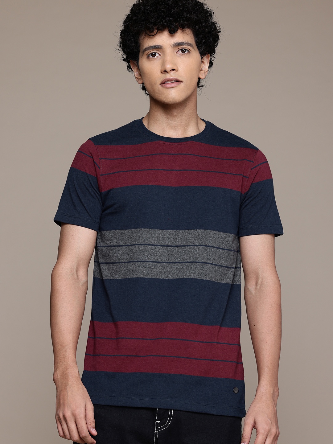 

The Roadster Lifestyle Co. Striped T-shirt, Navy blue