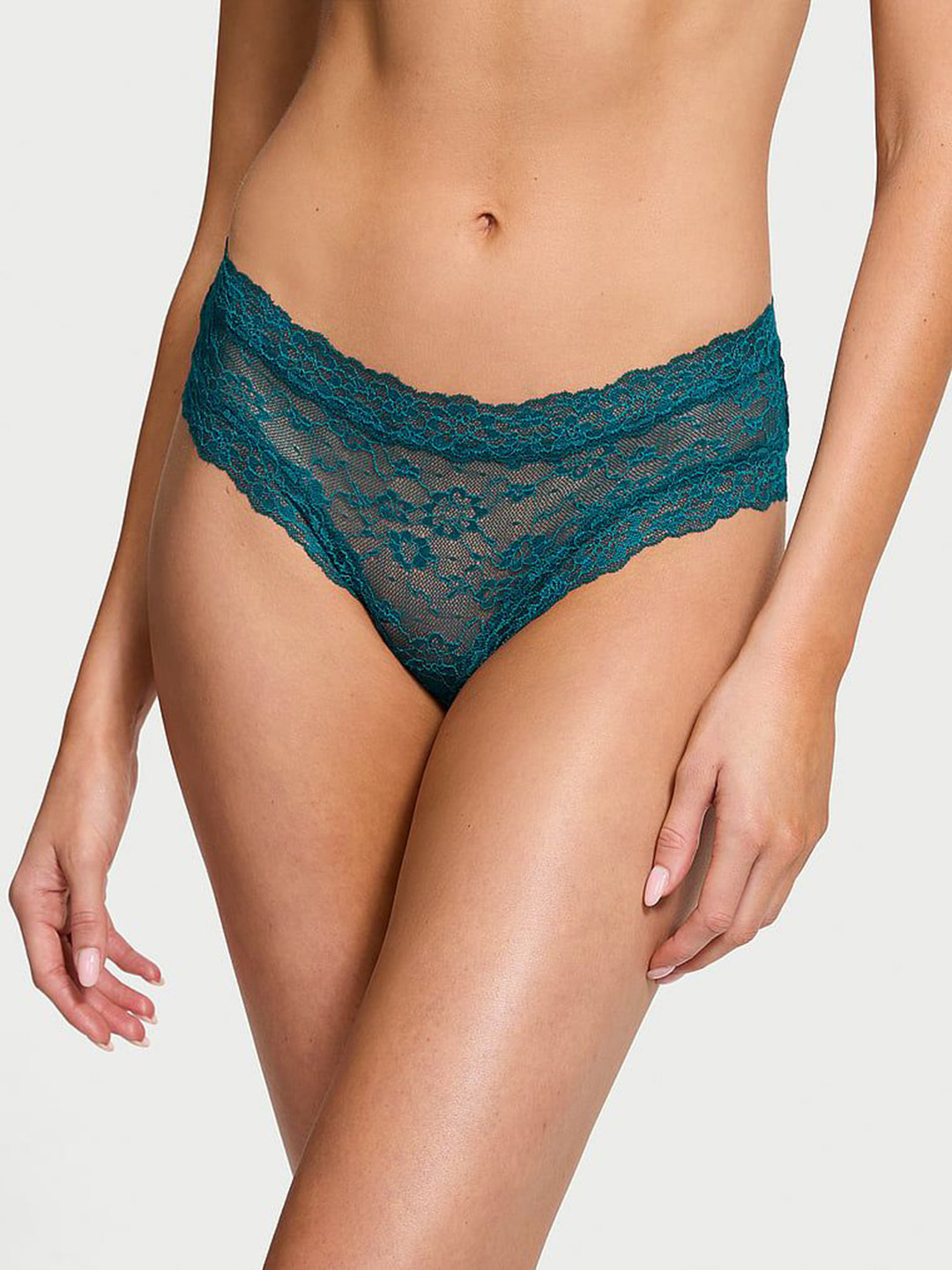 

Victoria's Secret Women Self-Design Low-Rise Bikini Briefs, Blue
