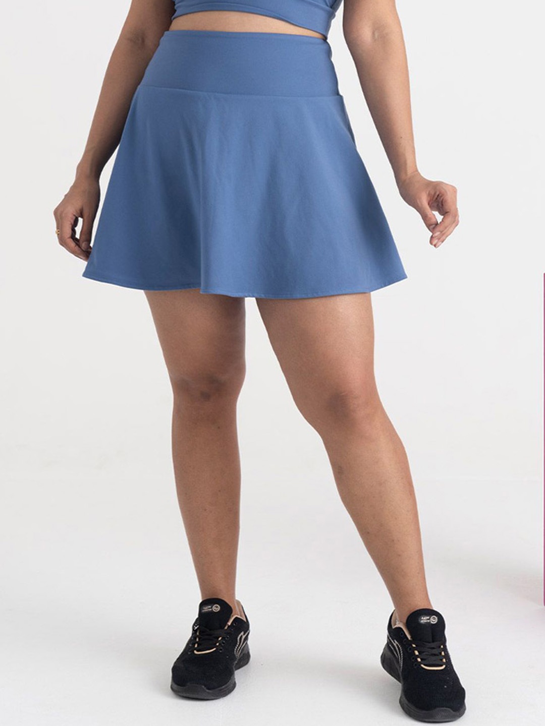 

Hunnit Zen Cheerful High Waist Flare Skorts, Blue