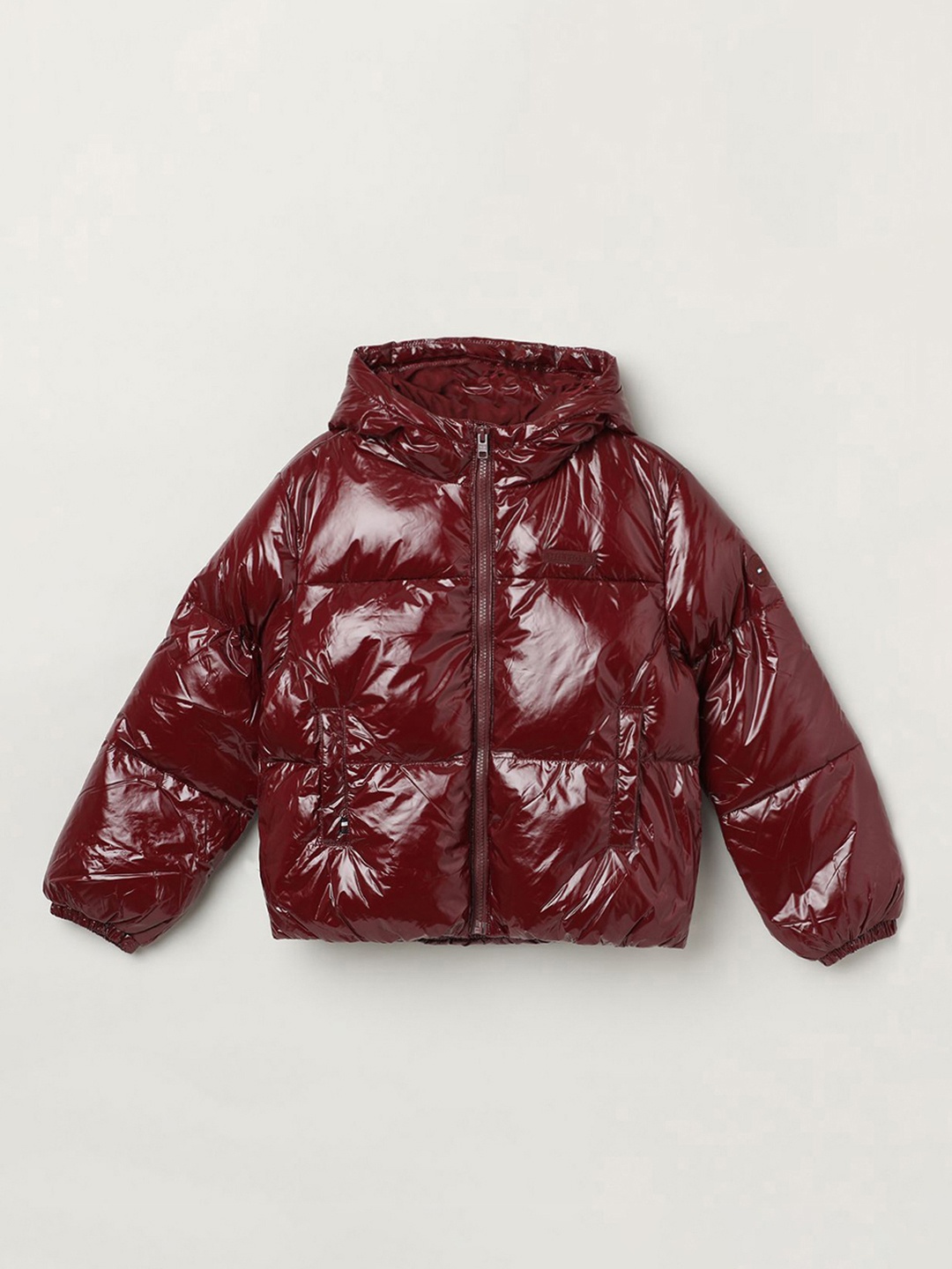 

Tommy Hilfiger Girls Stand Collar Outdoor Puffer Jacket, Maroon