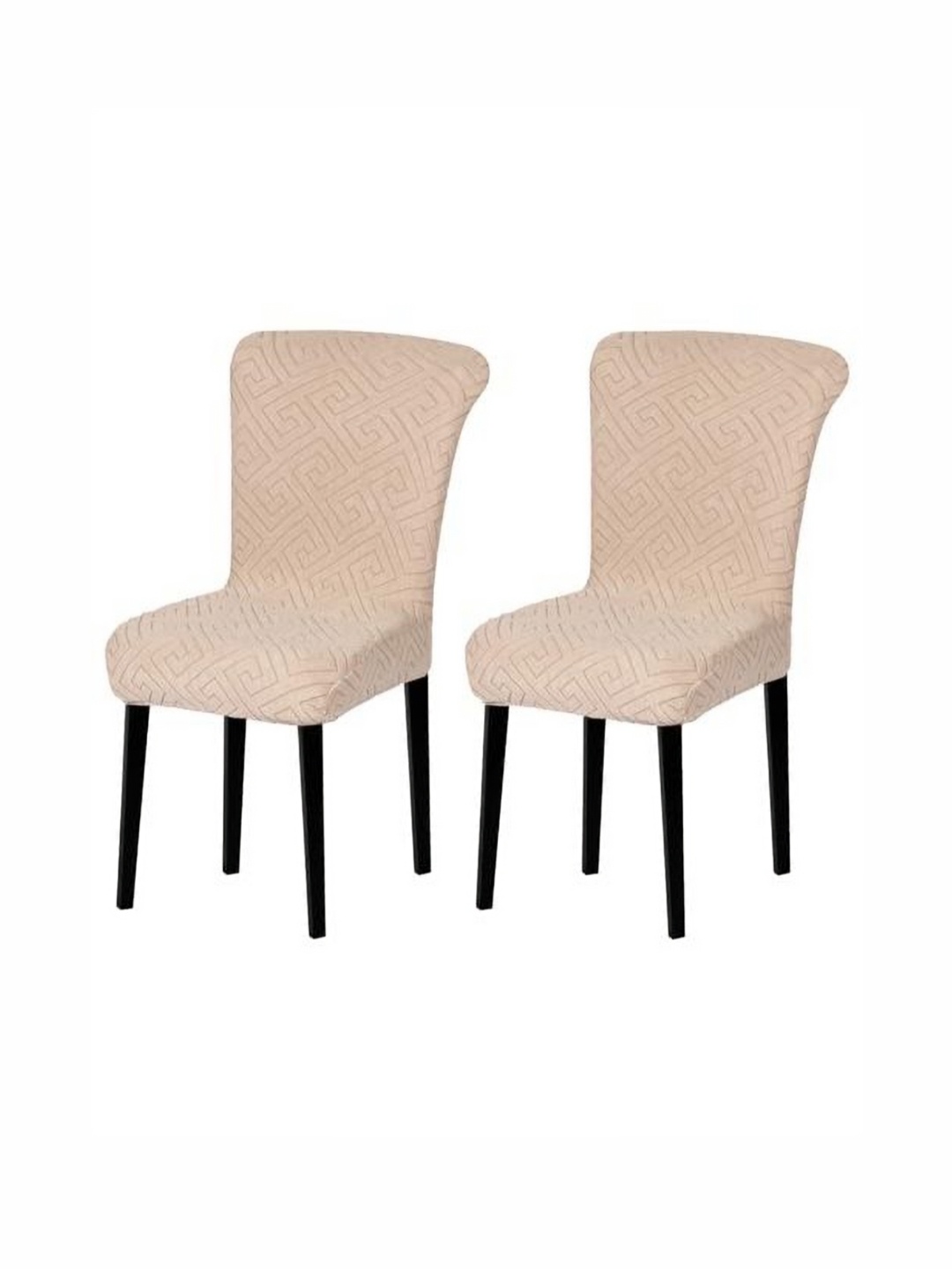 

HOUSE OF QUIRK 2Pcs Camel Brown Self-Designed Stretchable Chair Covers