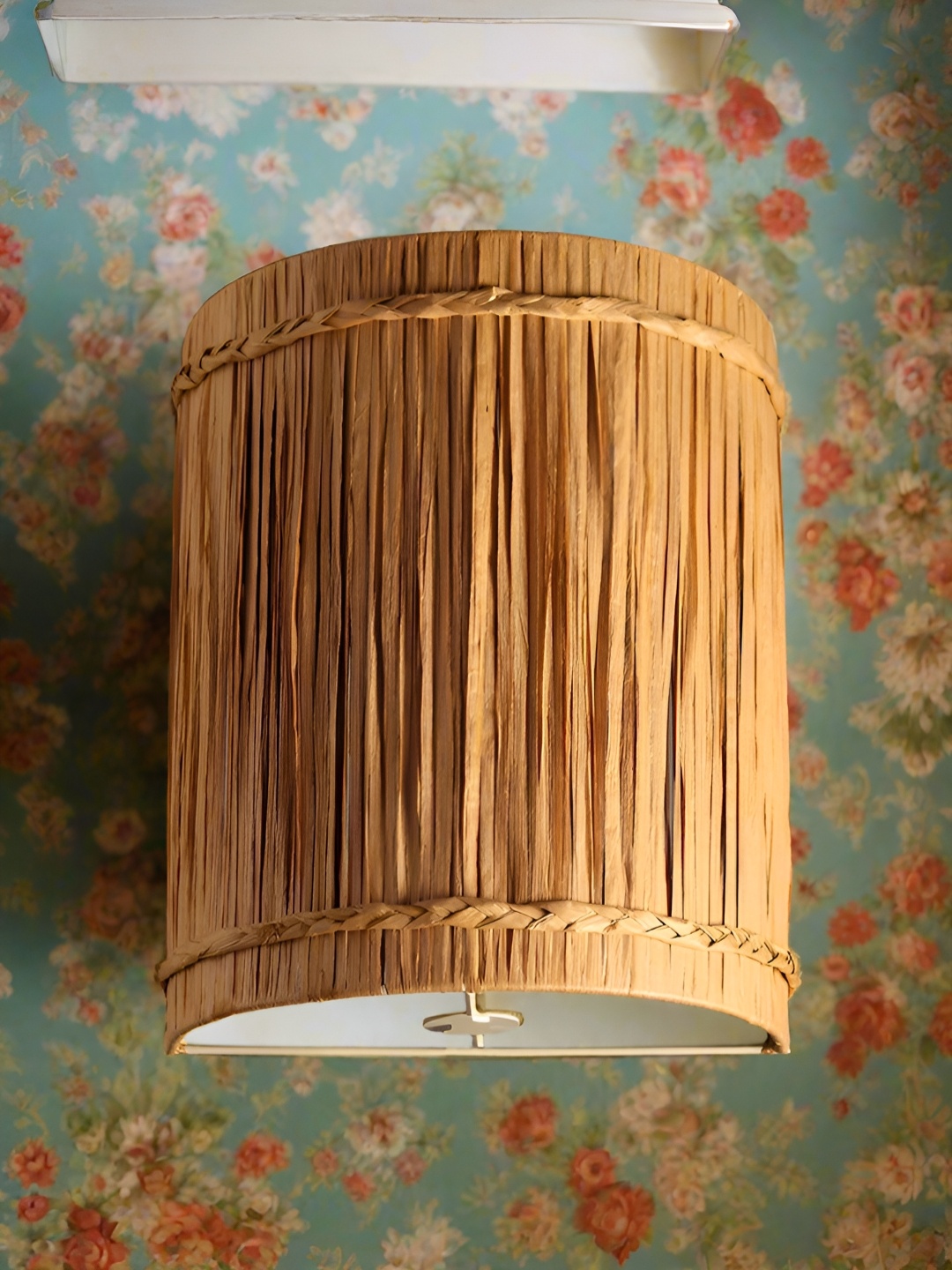 

HABERE INDIA Beige Textured Raffia Contemporary Cylinder Shaped Wall Lamp