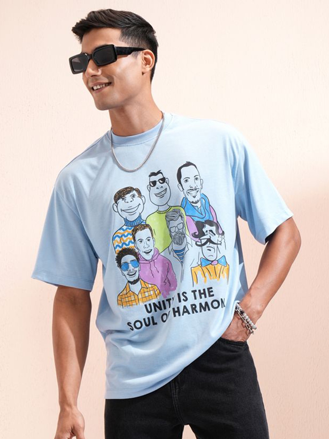 

HIGHLANDER Men Printed T-shirt, Blue