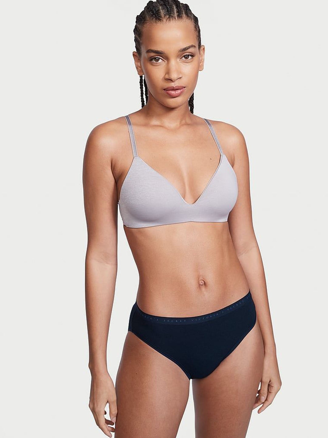 

Victoria's Secret Stretch Cotton High Rise Basic women Briefs, Navy blue