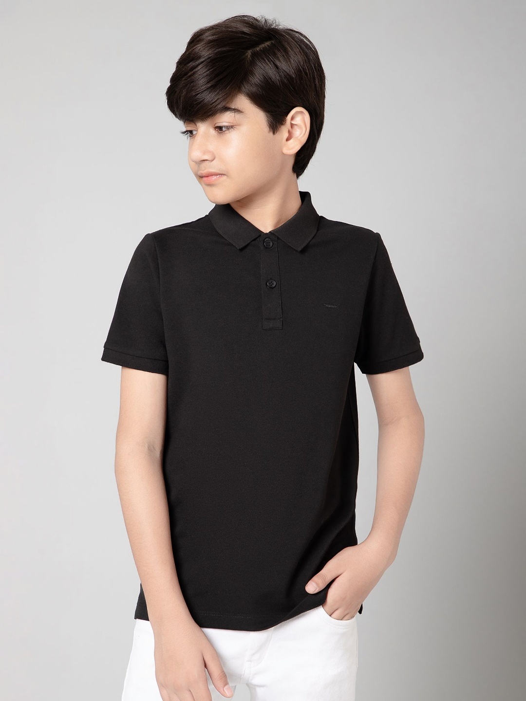 

Provogue Boys Polo Collar T-shirt, Black