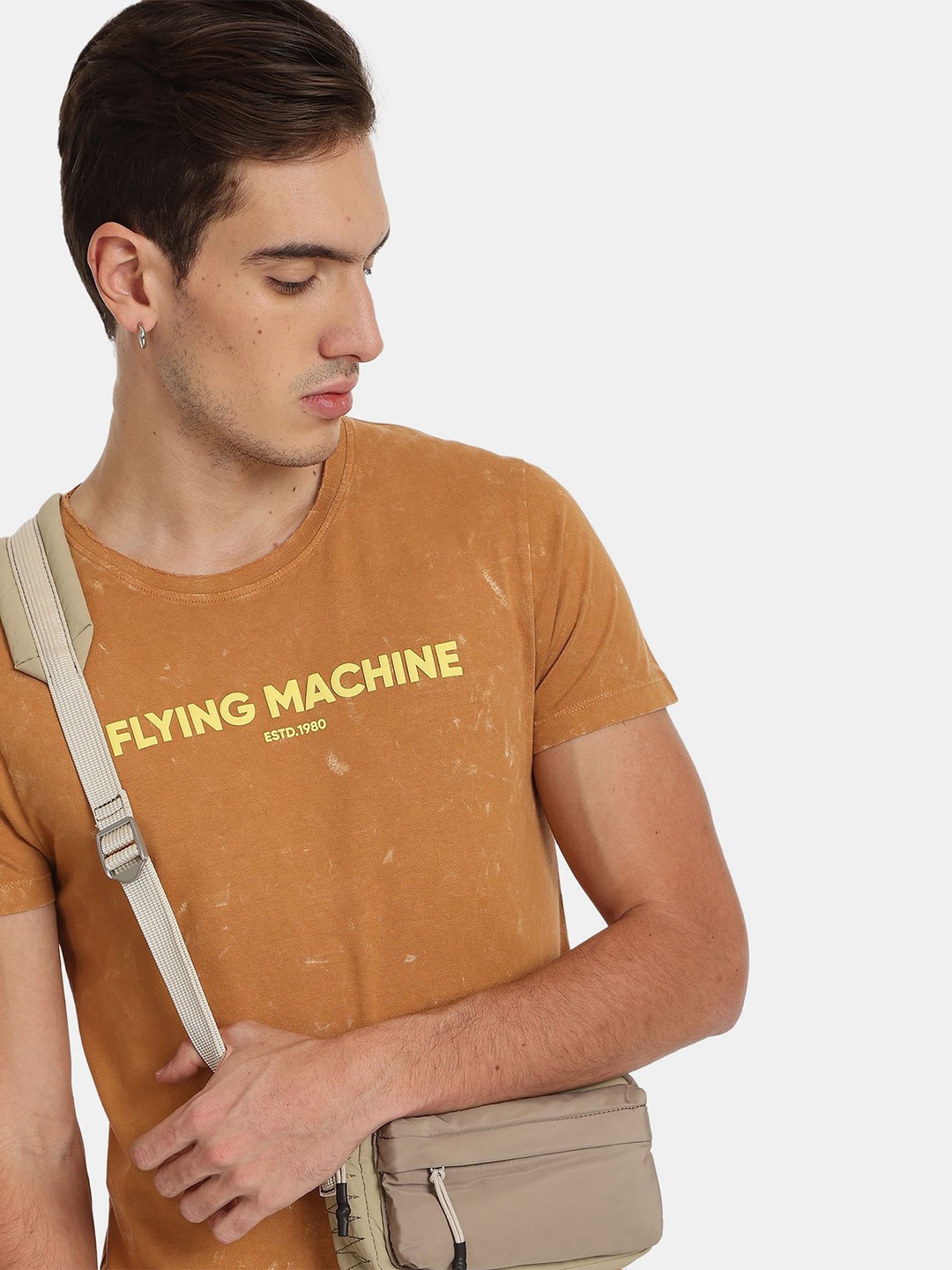 

Flying Machine Vintage Washed T-Shirt, Brown