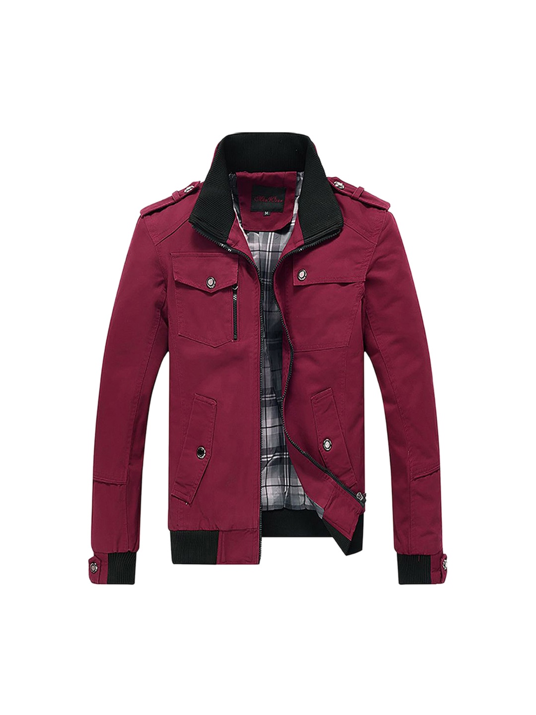 

StyleCast x Revolte Men Insulator Outdoor Tailored Cotton Jacket, Red
