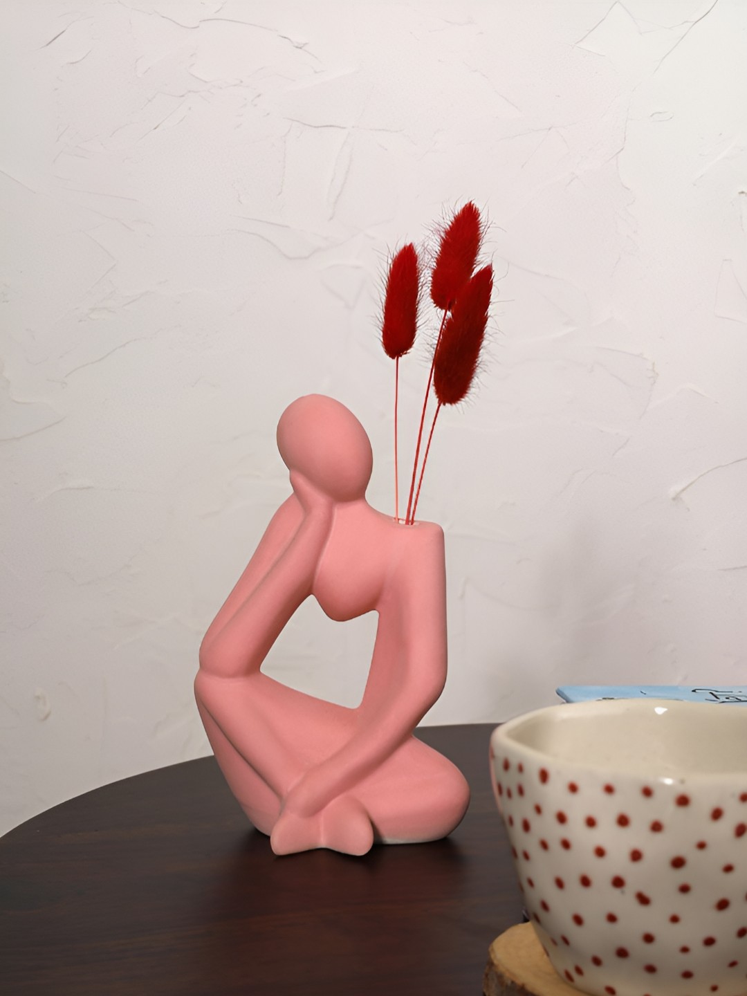 

PUREZENTO Pink Thinker Ceramic Vase