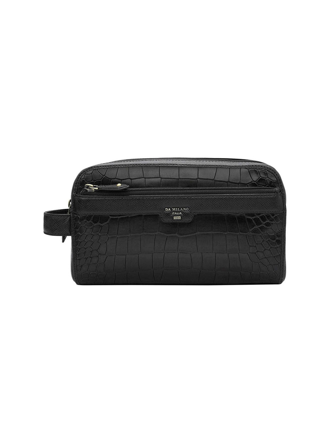 

Da Milano Unisex Textured Pouch Travel Accessory, Black