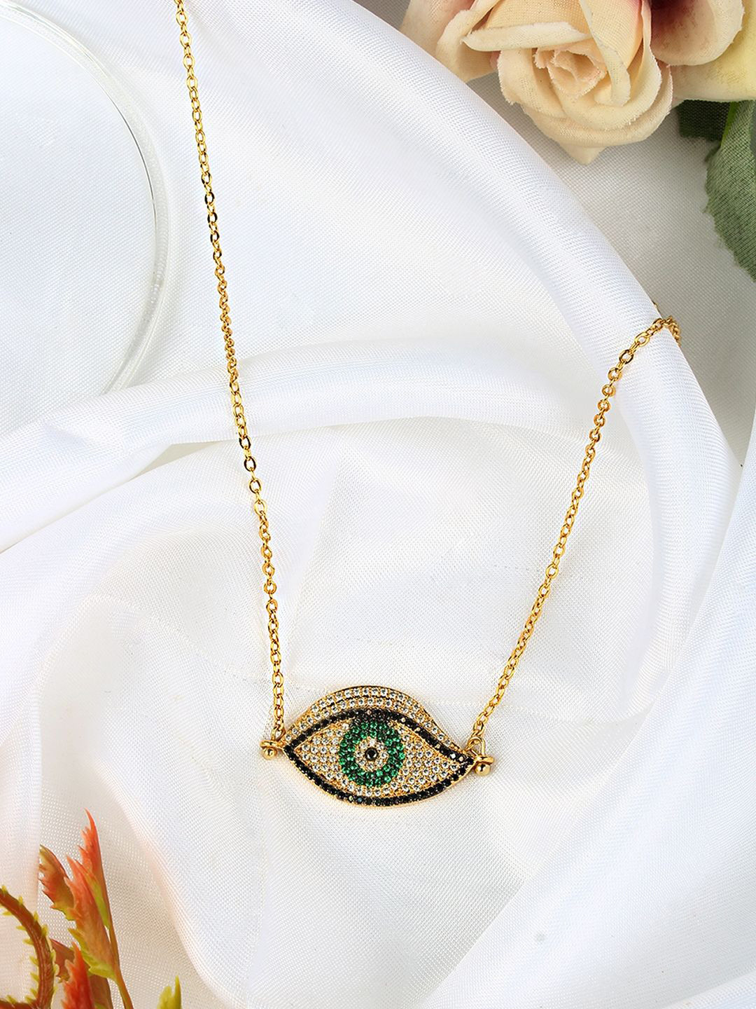 

KPOP Gold-Plated Stone Studded Necklace