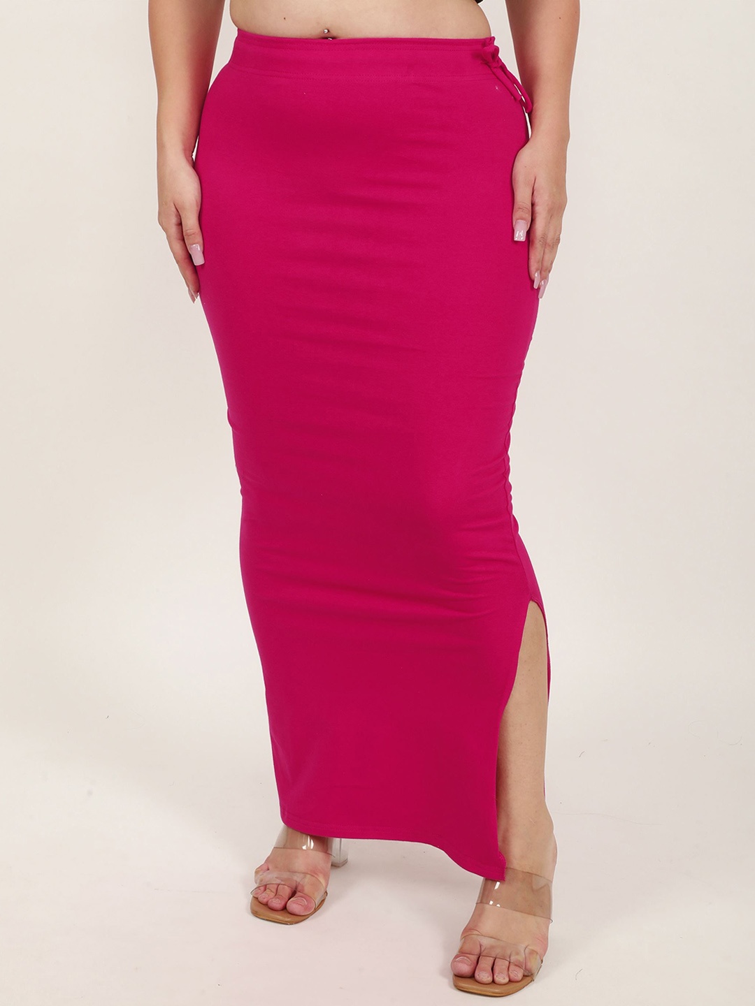 

DUNBERRY LONDON Premium Bamboo Cotton Lycra Seamless Saree Shapewear, Magenta