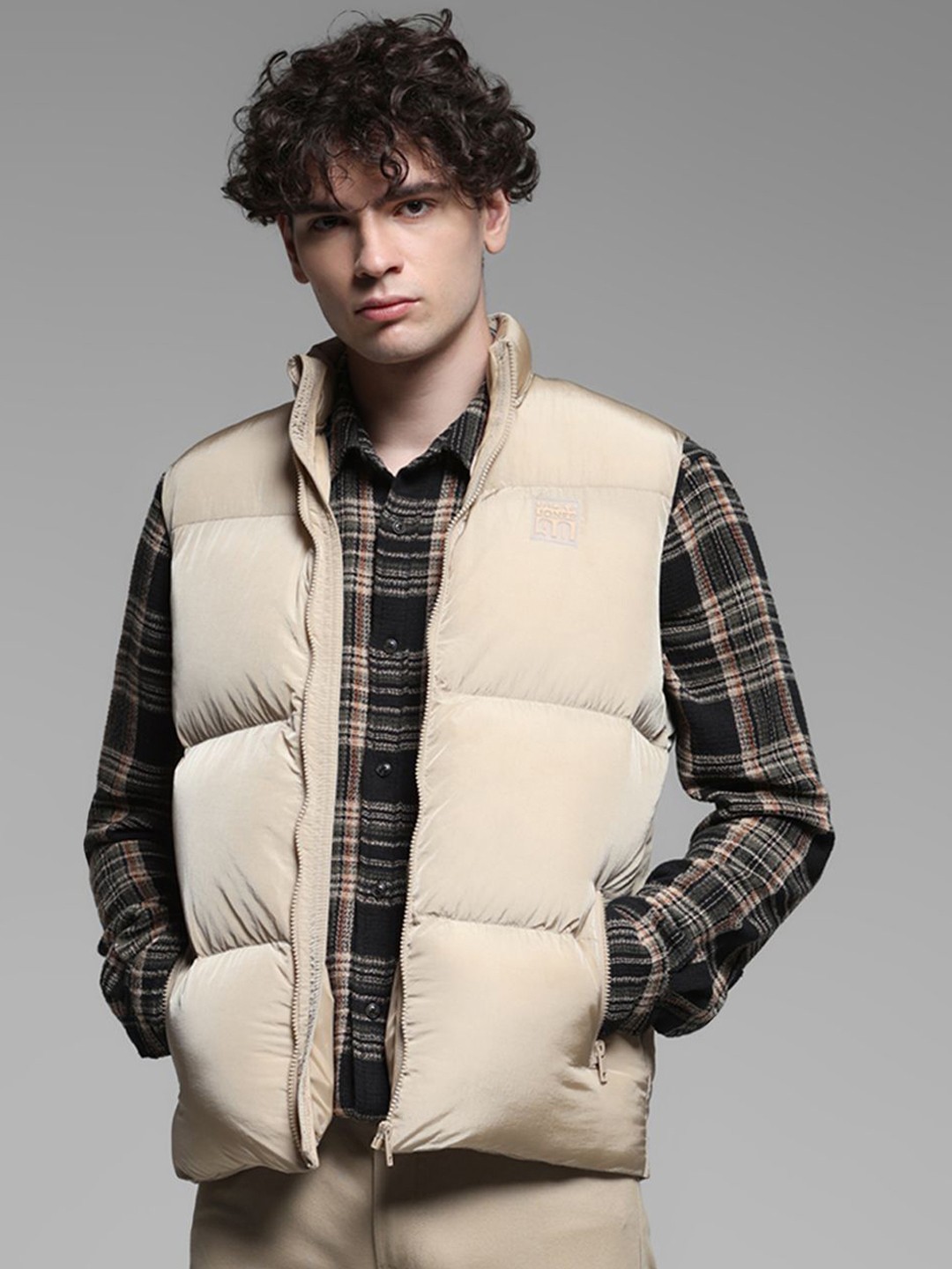 

Jack & Jones Men Puffer Jacket, Beige