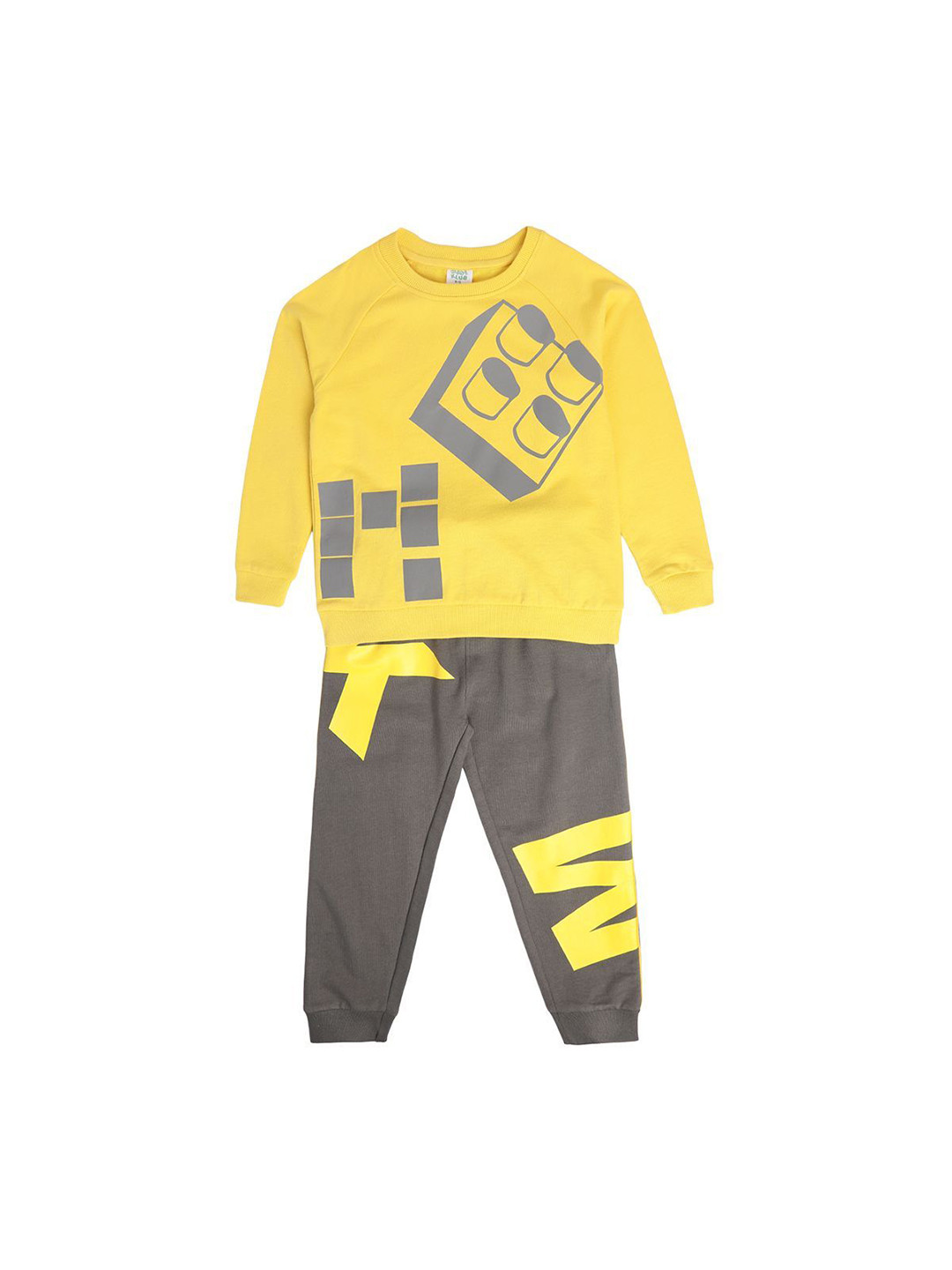 

MINI KLUB Boys Printed T-Shirt With Joggers, Yellow