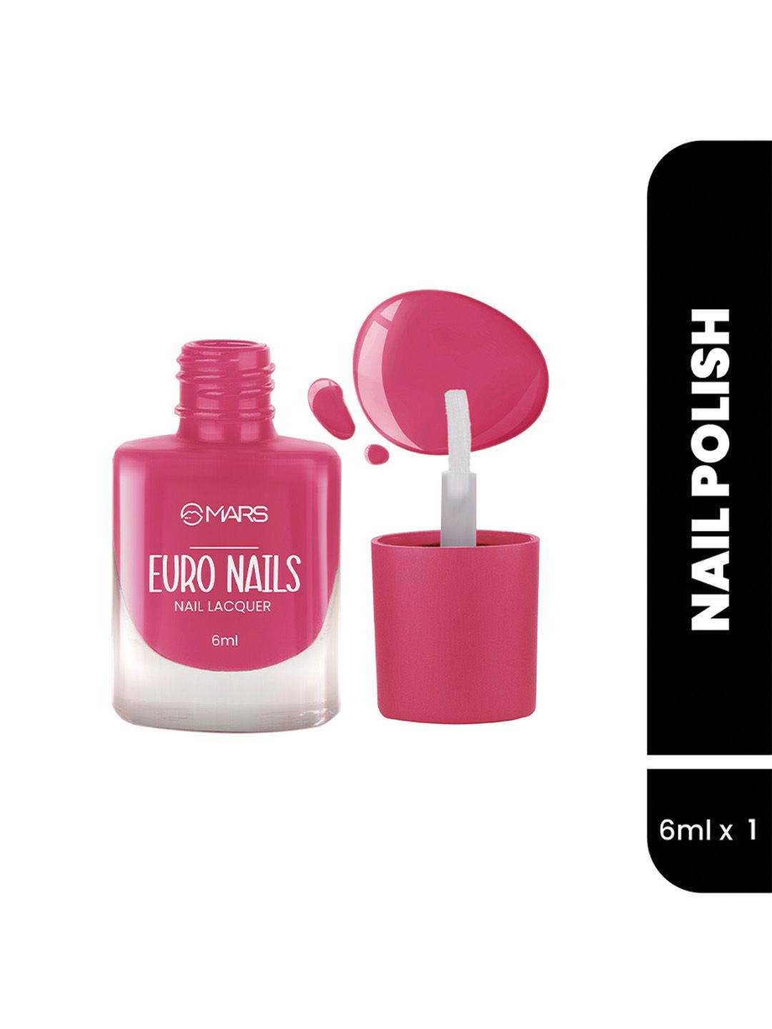 

MARS EURO Glossy Gel Finish Nail Lacquer -6ml-Shade-19, Pink