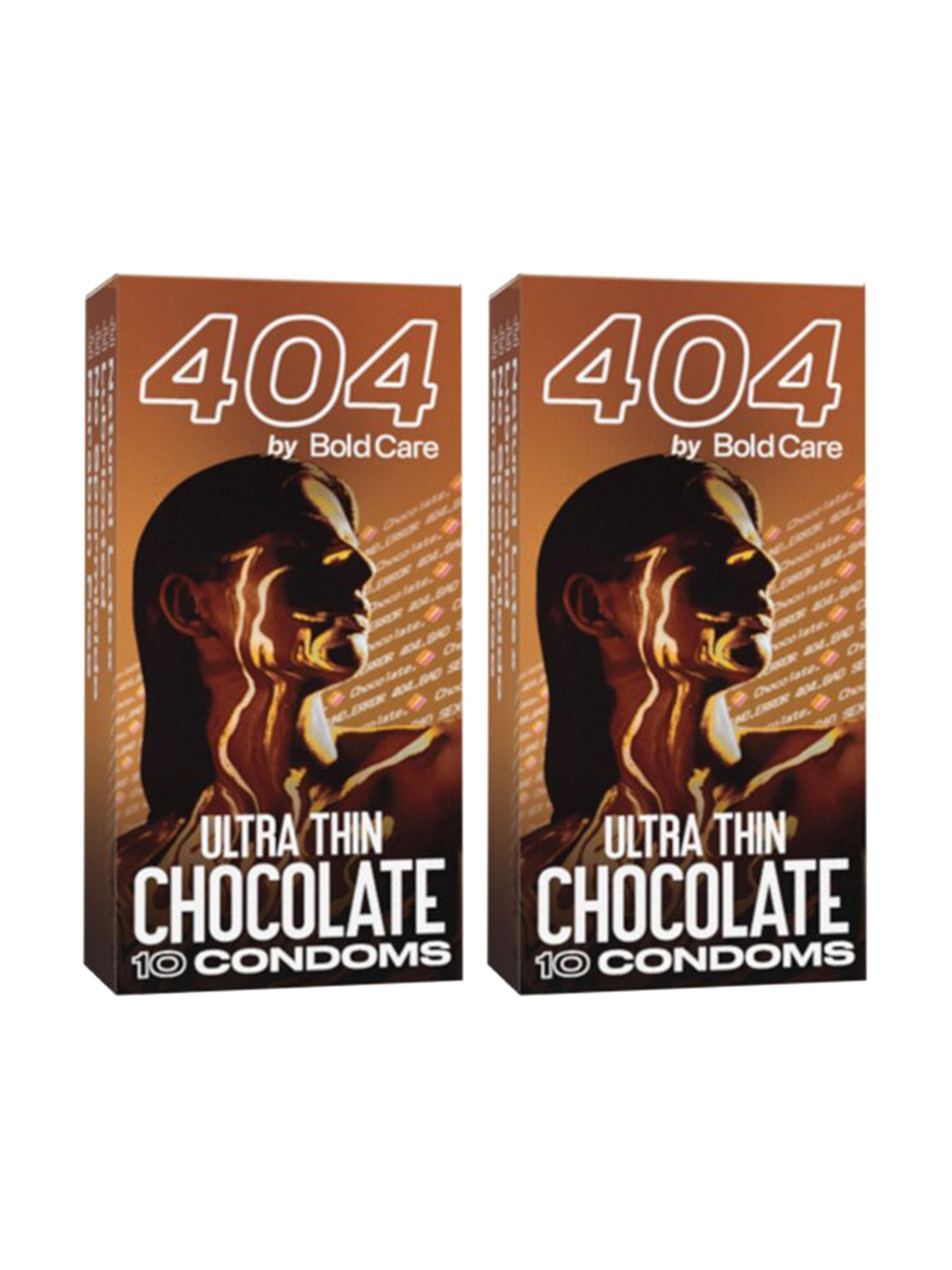 

Bold Care Set Of 2 404 Ultra Thin Chocolate Flavored Condoms - 10 Units Each, Brown