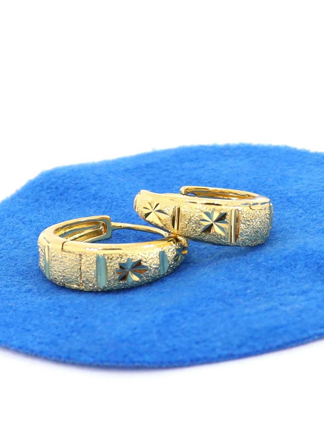 

Krelin Gold Plated Circular Antique Hoop Earrings