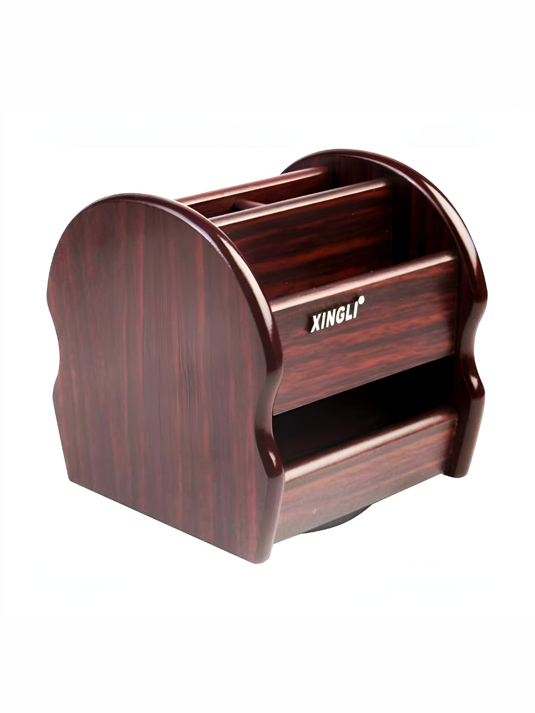 

apka mart Pen Stand Cum Cutlery Holders With Rotating Base, Brown