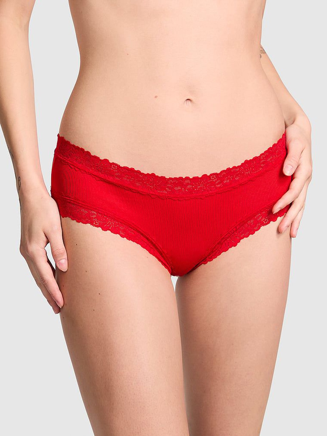

Victoria's Secret Low- Rise Lace Bikini Women Briefs, Red
