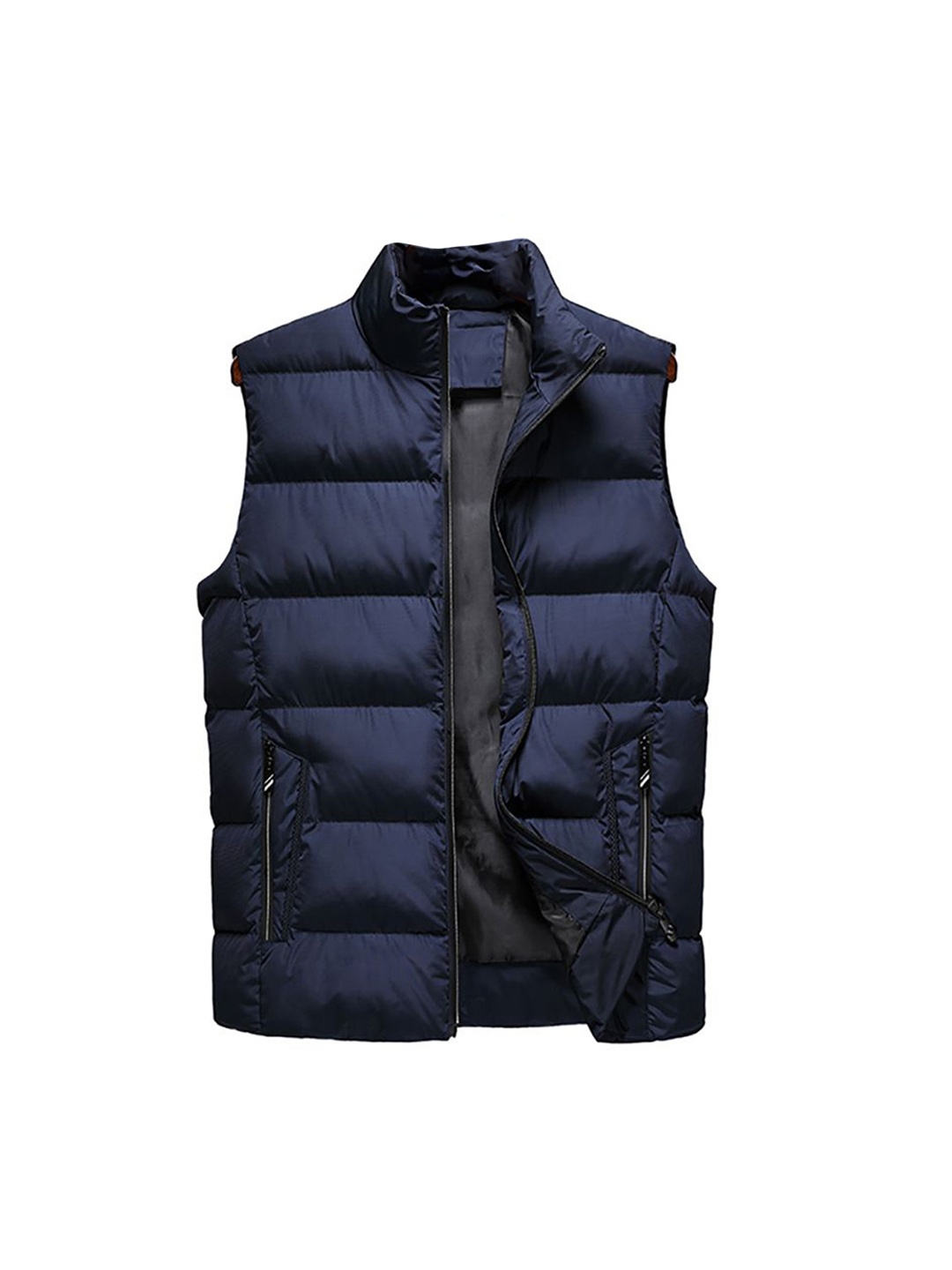 

StyleCast x Revolte Men Stand Collar Insulator Padded Jacket, Navy blue
