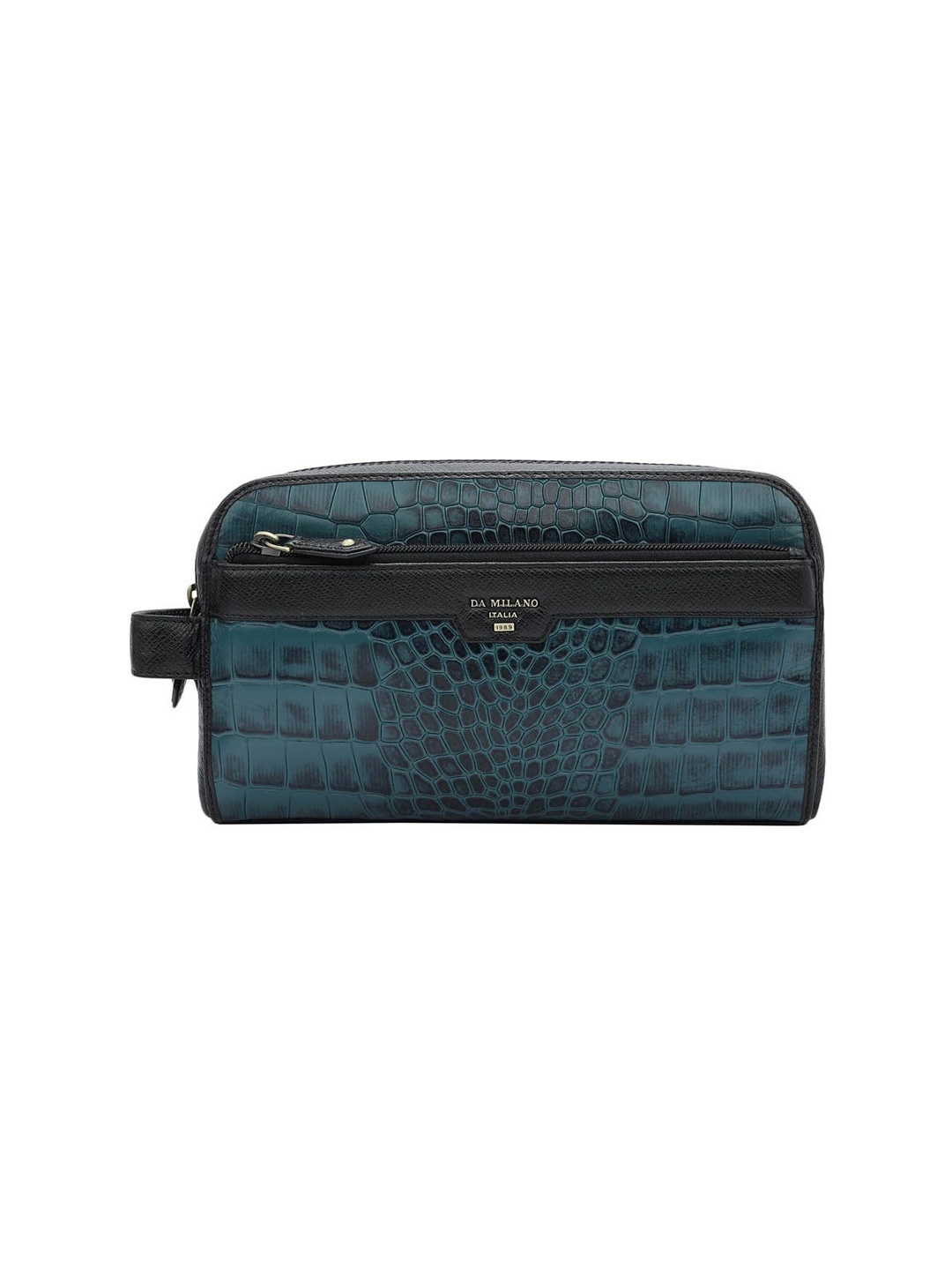 

Da Milano Unisex Textured Pouch Travel Accessory, Blue