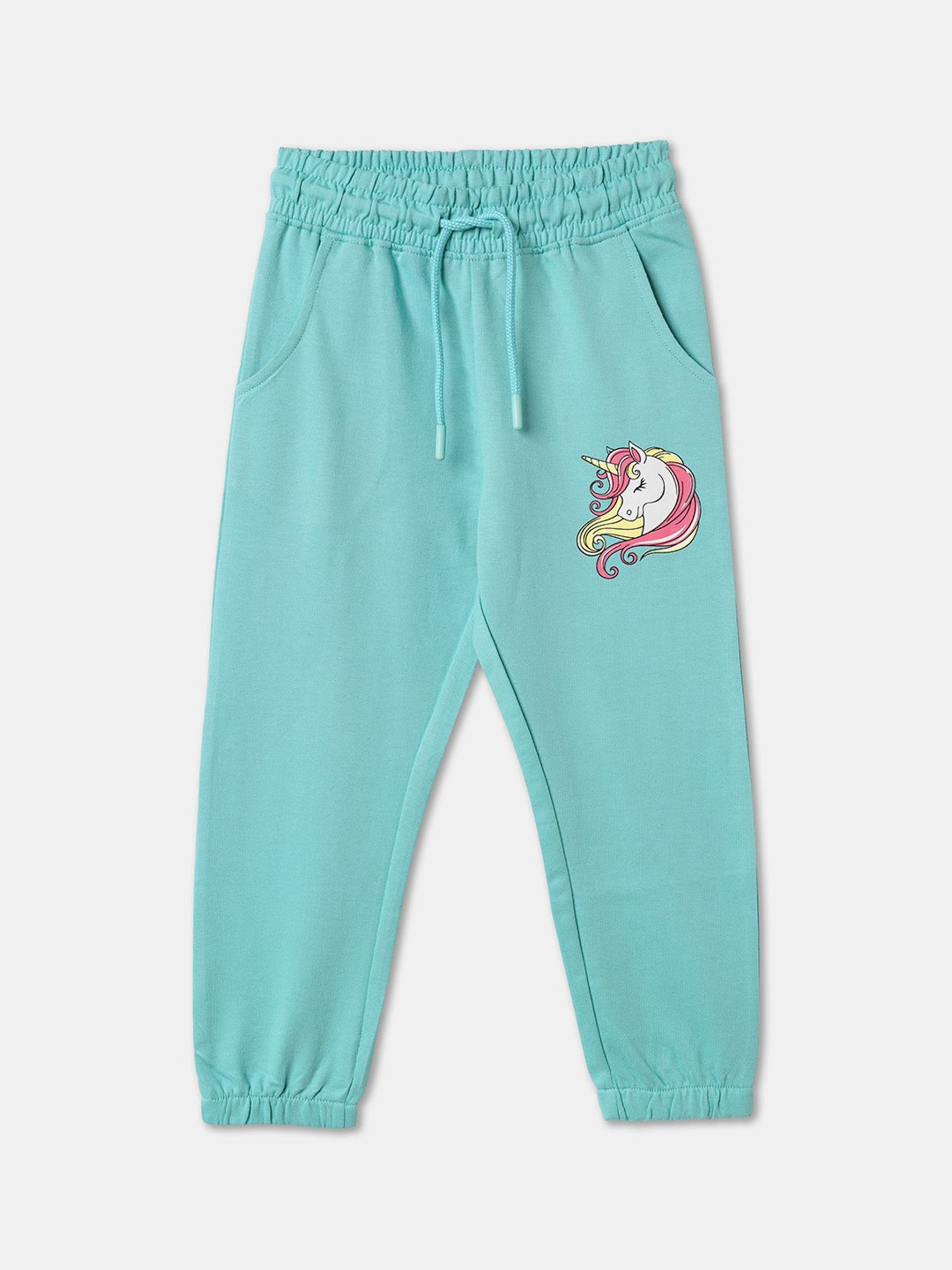 

R&B Girls Cotton Joggers, Blue