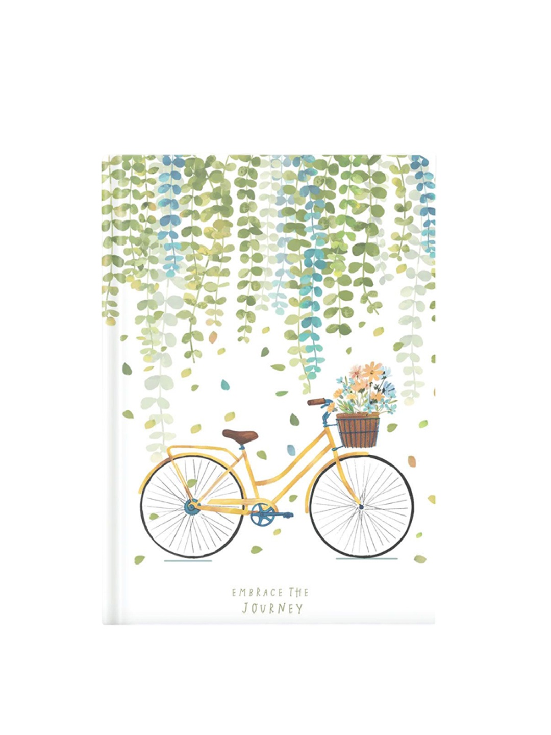 

happywagon Floral Printed Embrace The Journey Hardcover Notebook, White