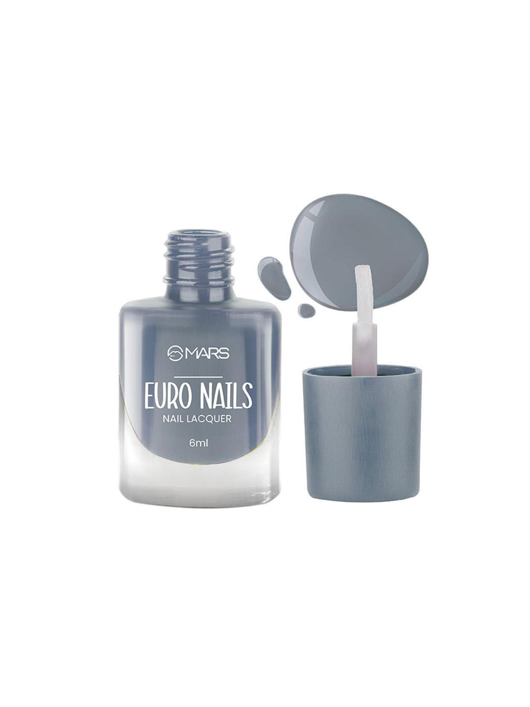 

MARS Euro Quick Drying Glossy Gel Finish Nail Lacquer 6ml - Shade 34, Grey