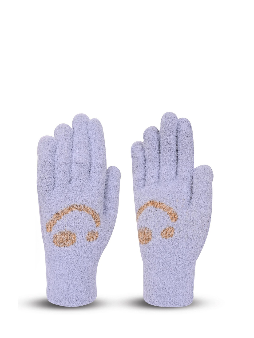 

LOOM LEGACY Women Patterned Woolen Winter Gloves, Blue