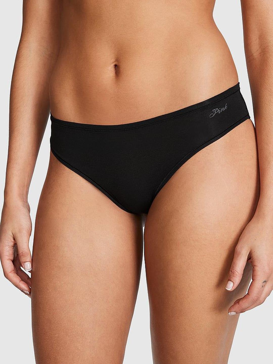 

Victoria's Secret Cotton Cheeky Low Rise Bikini Briefs, Black