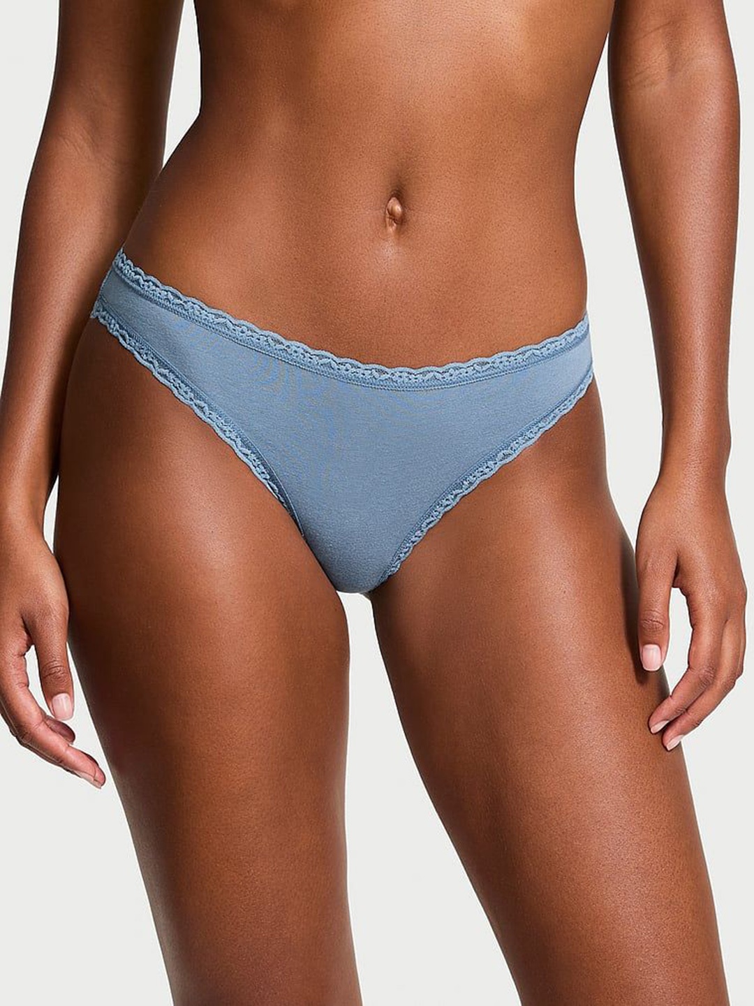 

Victoria's Secret Seamless Low-Rise Bikini Briefs, Blue