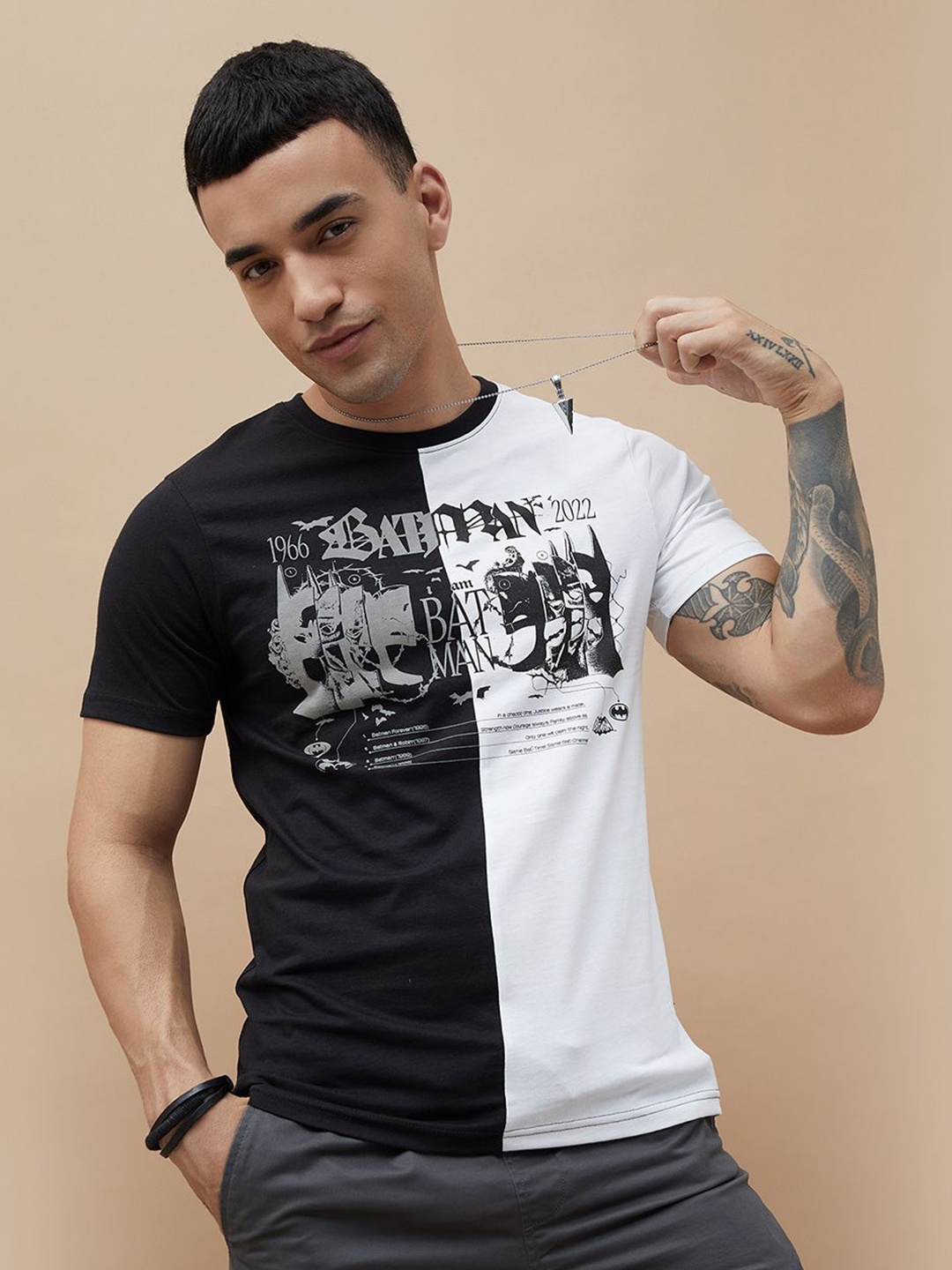 

Fame Forever by Lifestyle Men Typography Printed Raw Edge T-shirt, Black