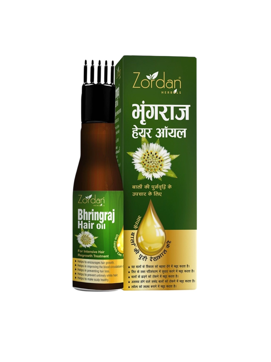 

ZORDAN Bhringraj Hair Oil For Intensive Hair & Regrowth Treatment- 100ml, Brown