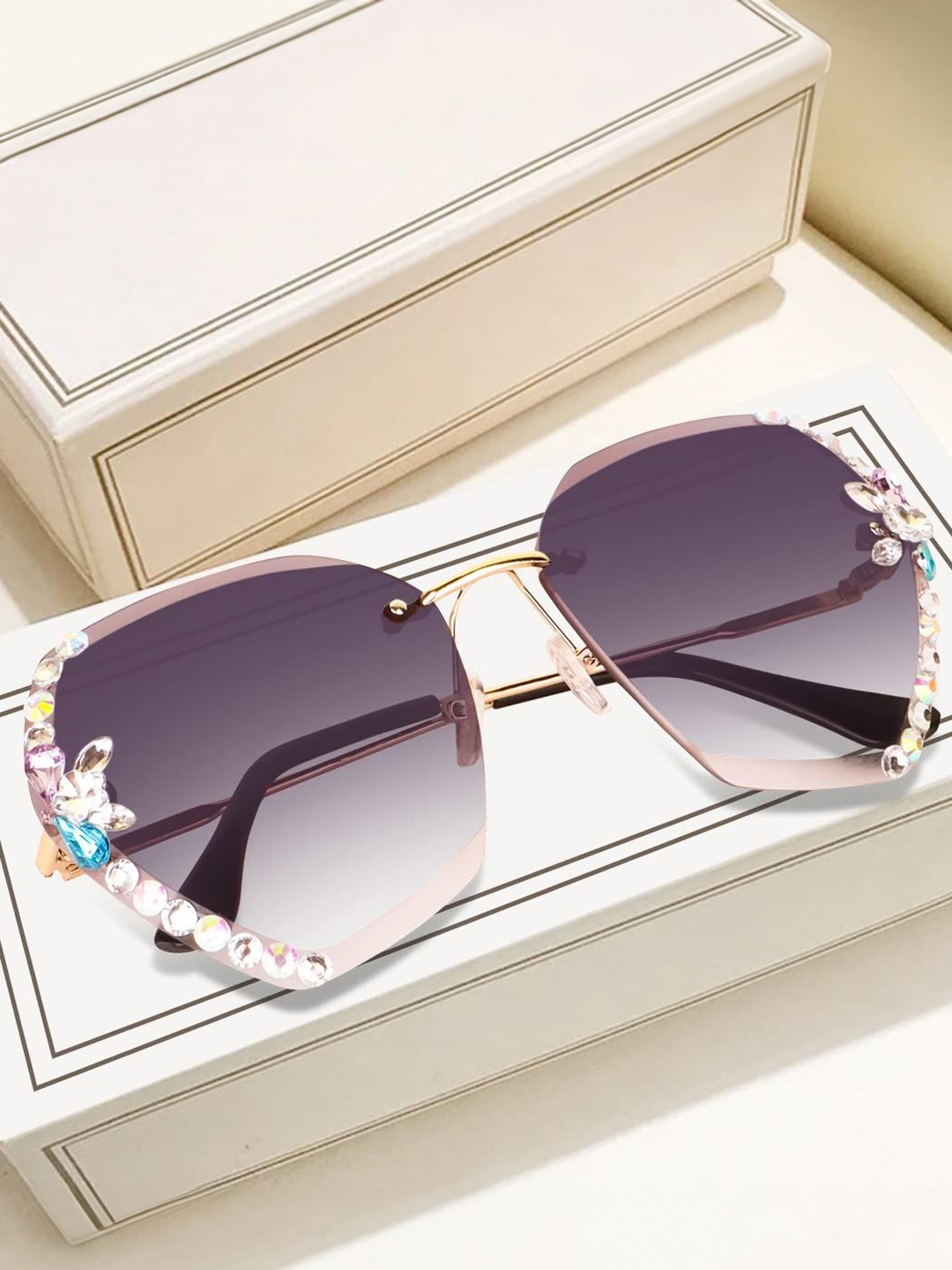 

DressBerry Women Other Sunglasses with UV Protected Lens 3-Black, Purple