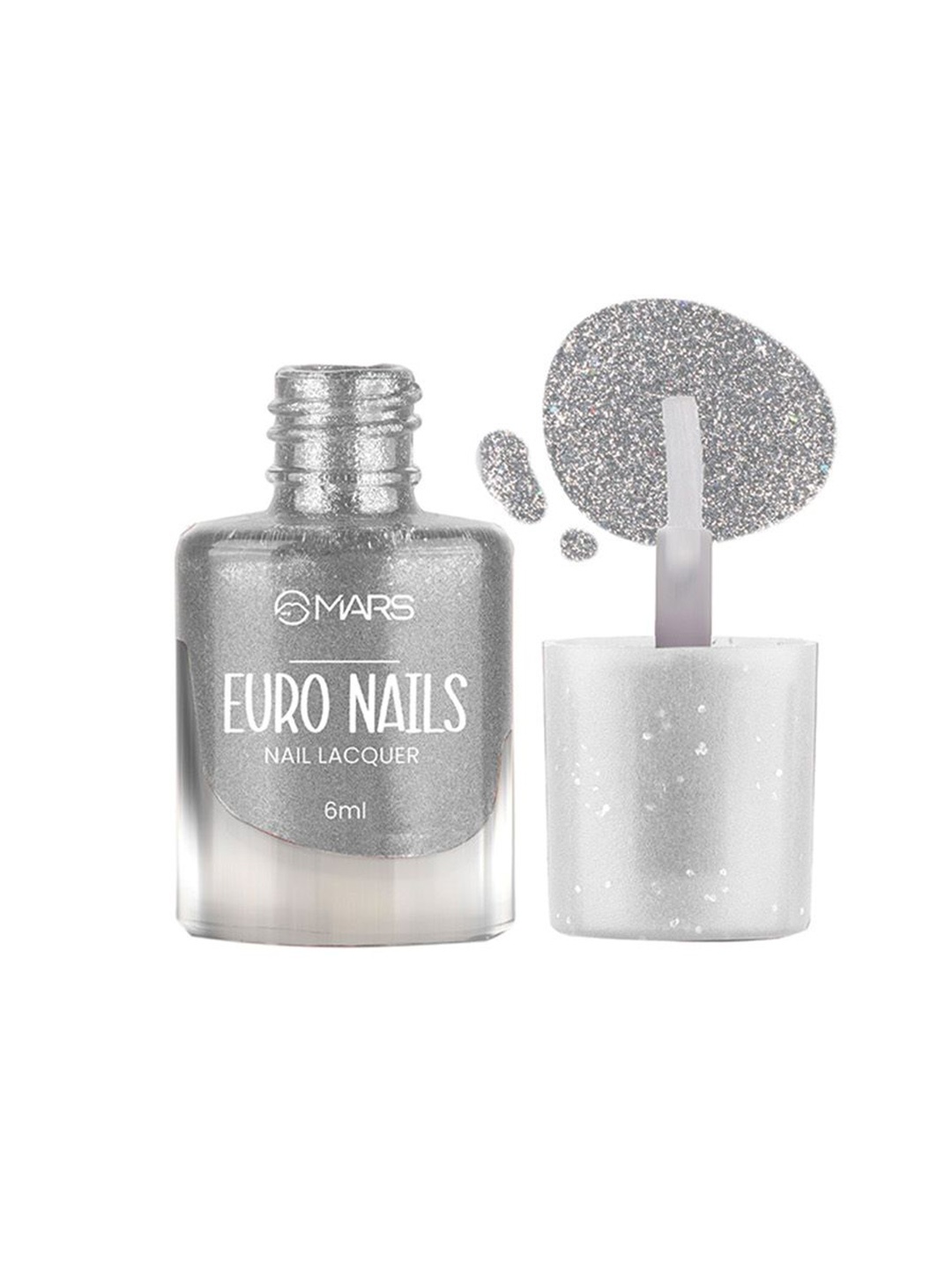 

MARS EURO Glossy Gel Finish Nail Lacquer -6ml-Shade-42, Silver