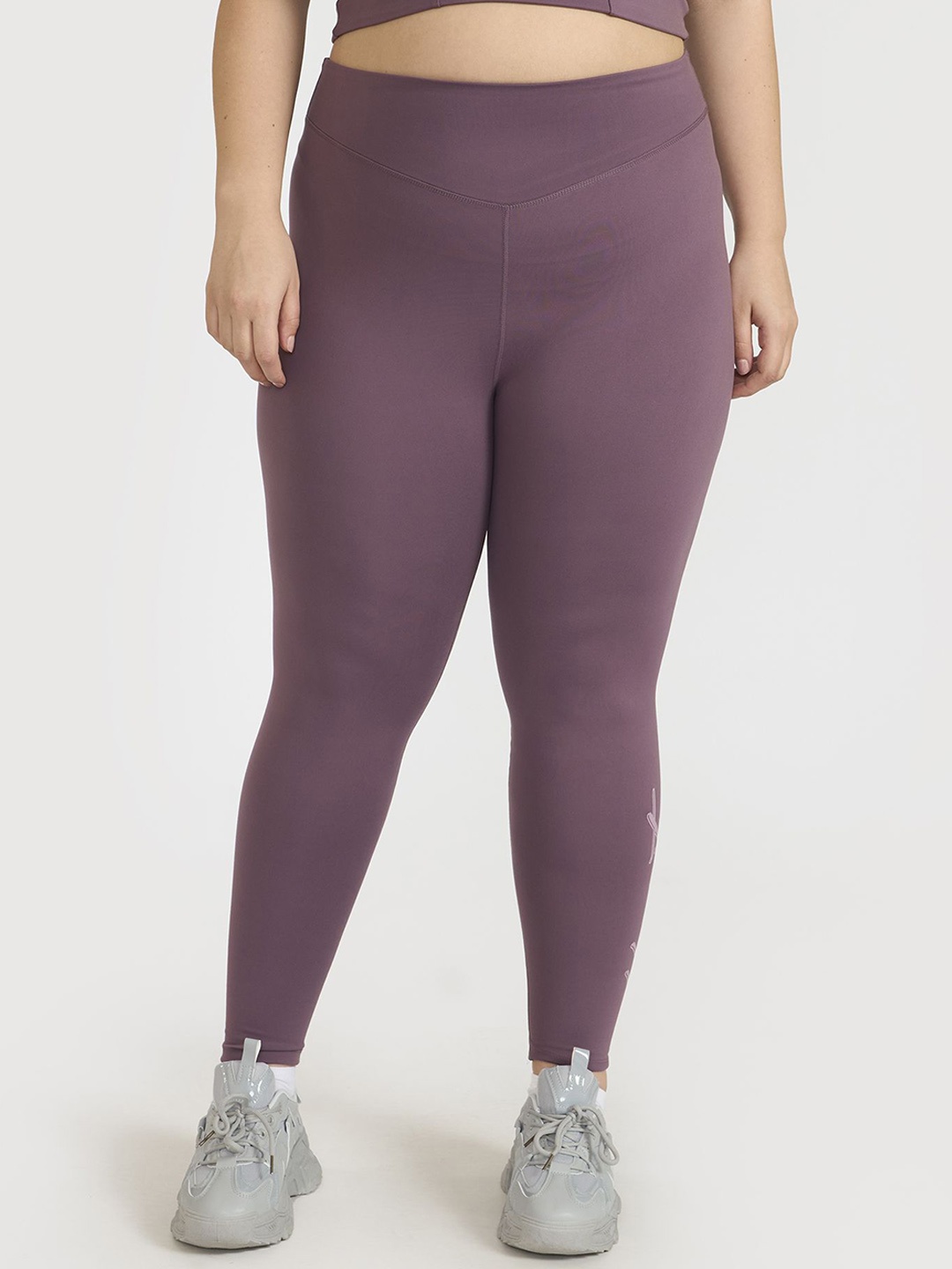 

Hunnit Zen Seamless Ankle Length Gym Tights, Mauve