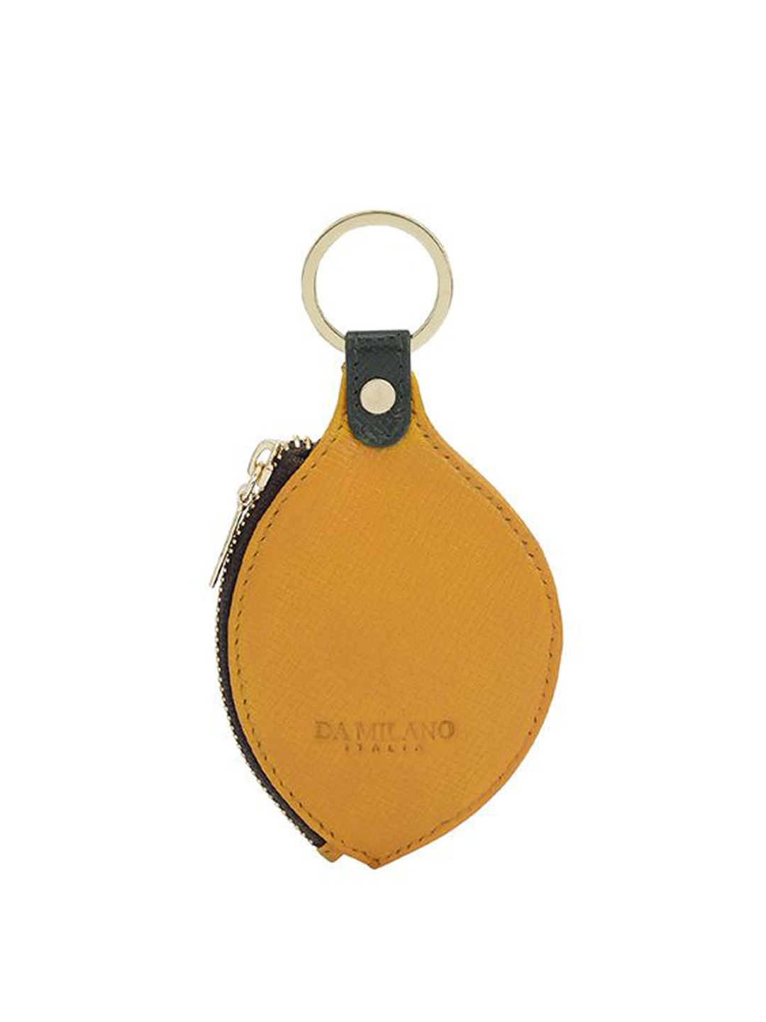 

Da Milano Leather Key Chain, Yellow