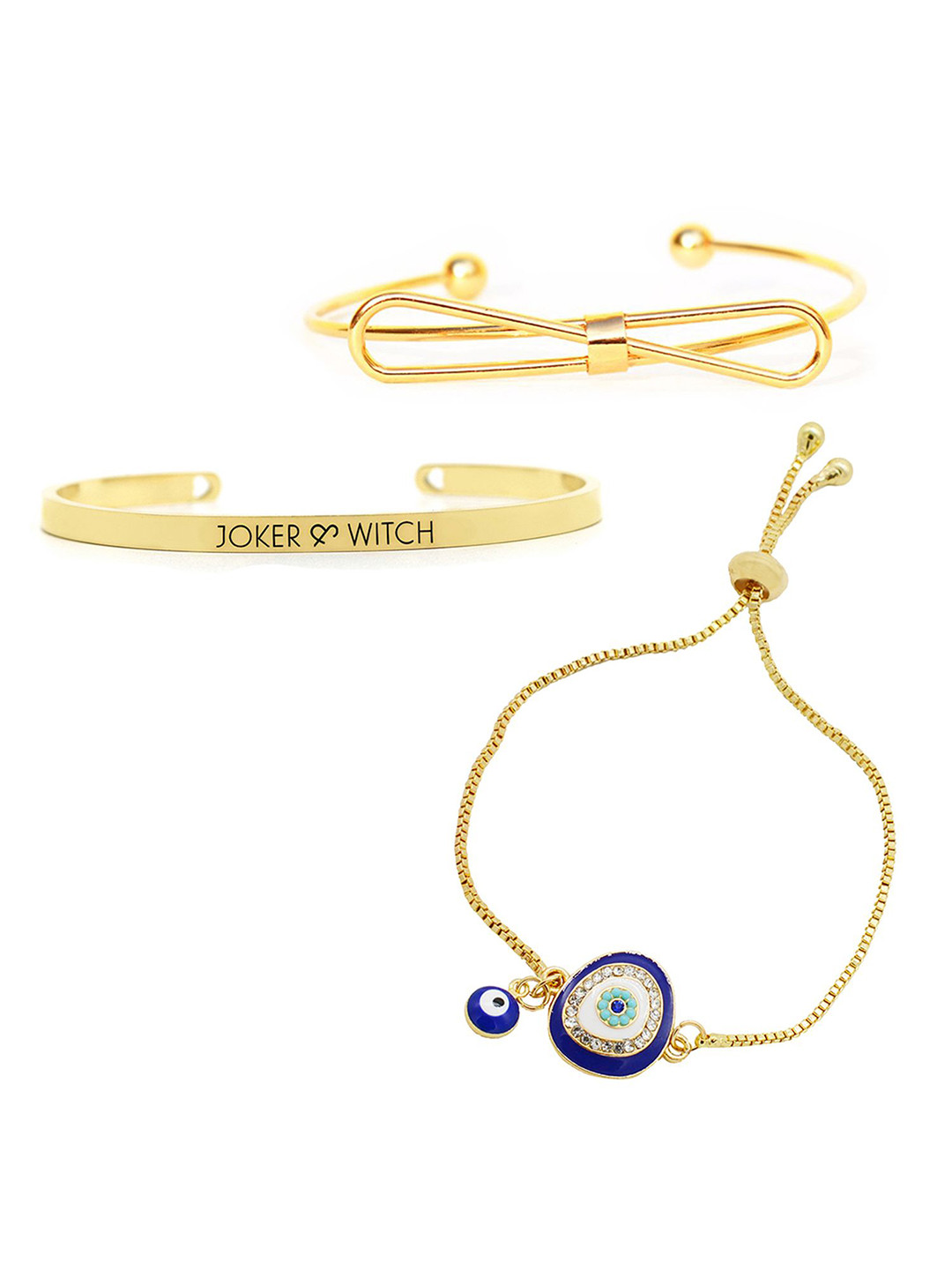 

JOKER & WITCH Set Of 3 Savannah Cuff Bracelet, Gold