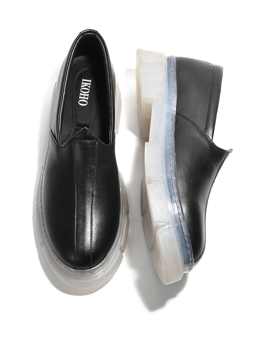 

IKOHO Men Synthetic Leather Loafers, Black