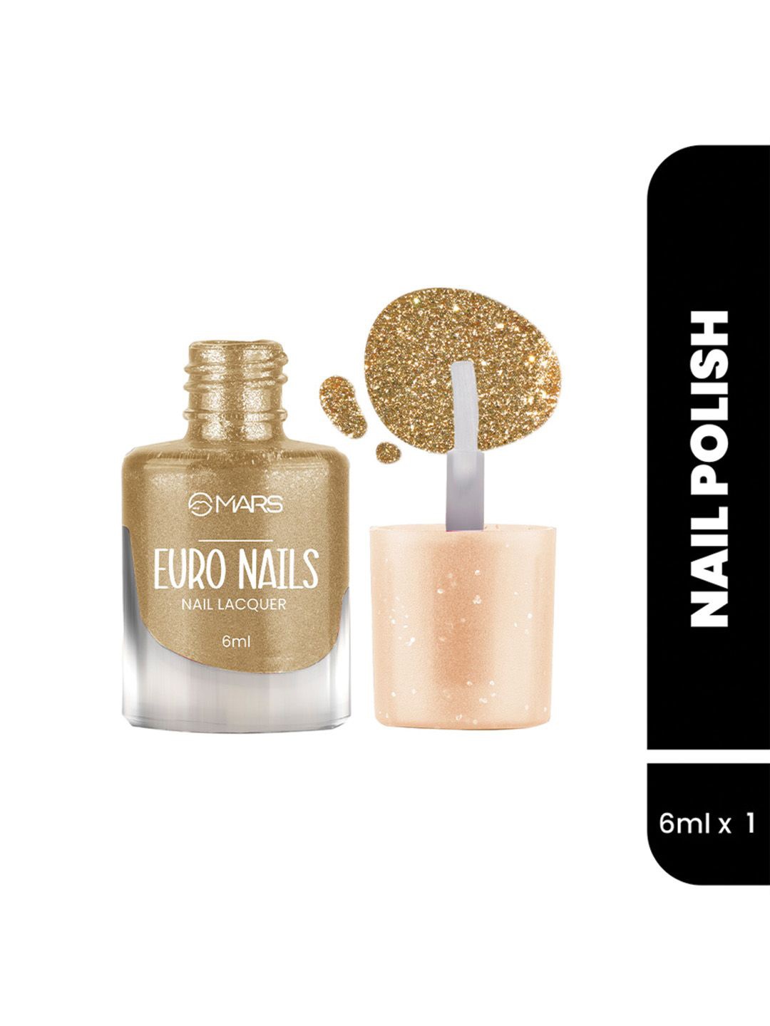 

MARS EURO Glossy Gel Finish Nail Lacquer -6ml-Shade-41, Gold