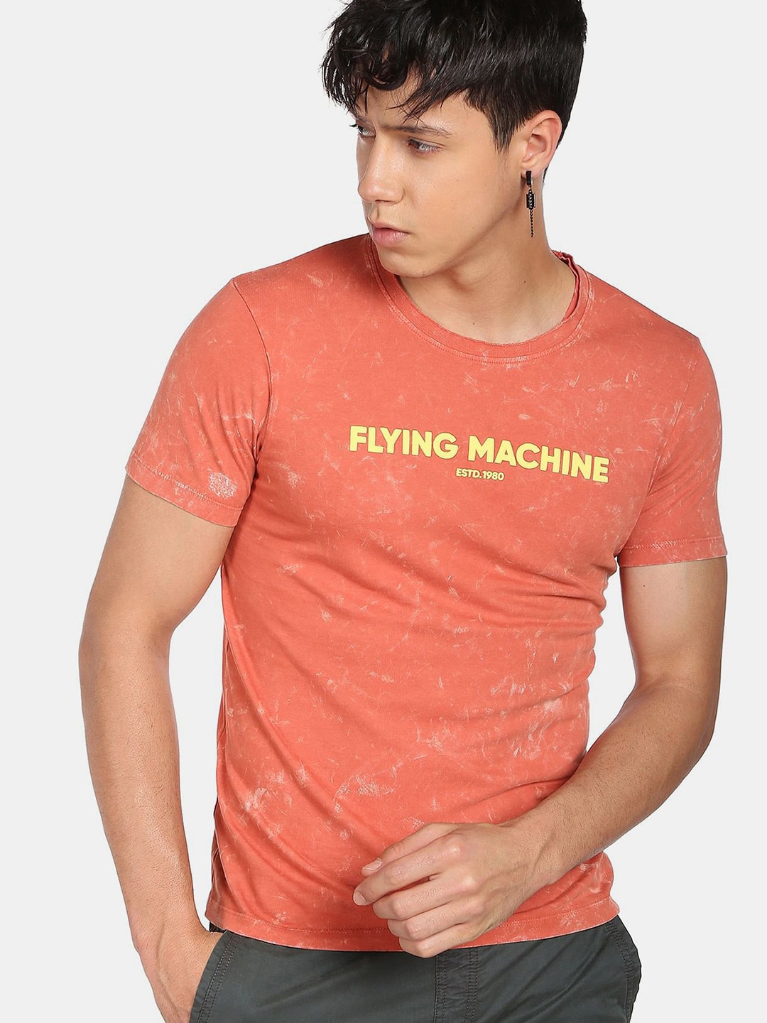 

Flying Machine Vintage Washed T-Shirt, Coral