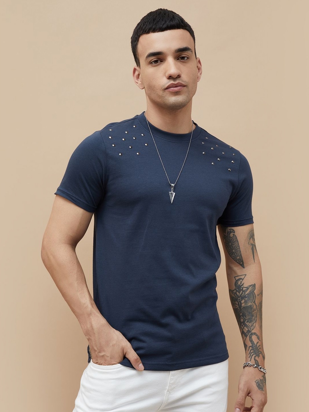 

Forca by Lifestyle Men Pockets T-shirt, Blue