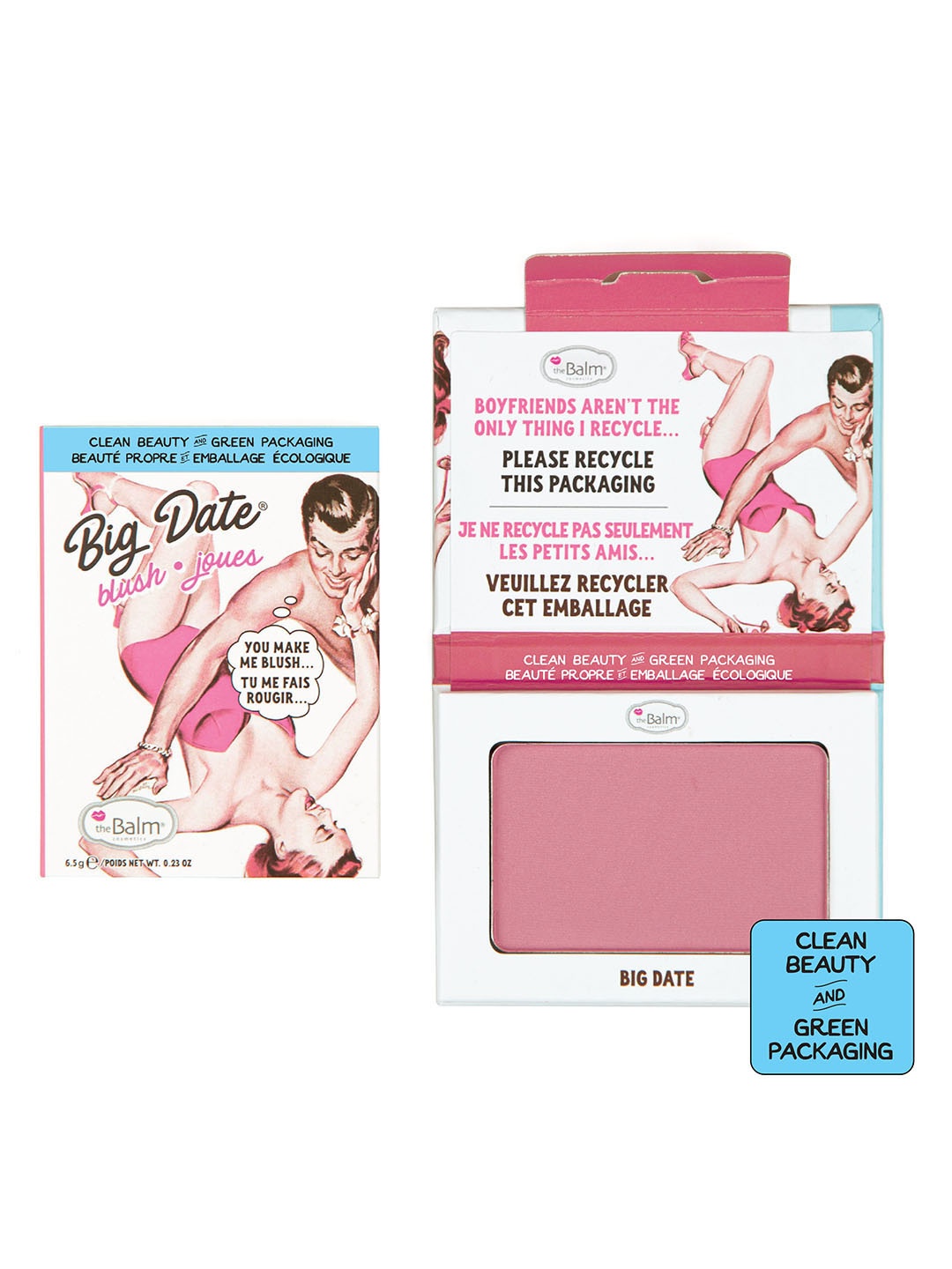 

The Balm Blush With Jojoba Oil & Grapeseed Oil 6.5g - Big Date, Pink