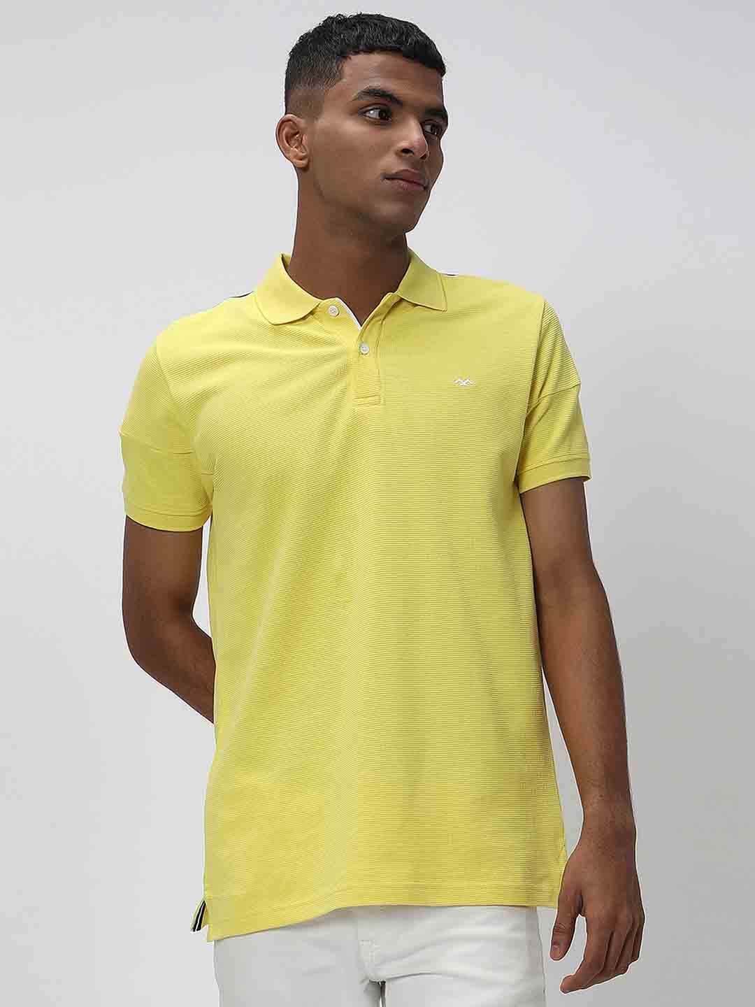 

Mufti Polo Collar Pure Cotton Slim Fit T-shirt, Yellow