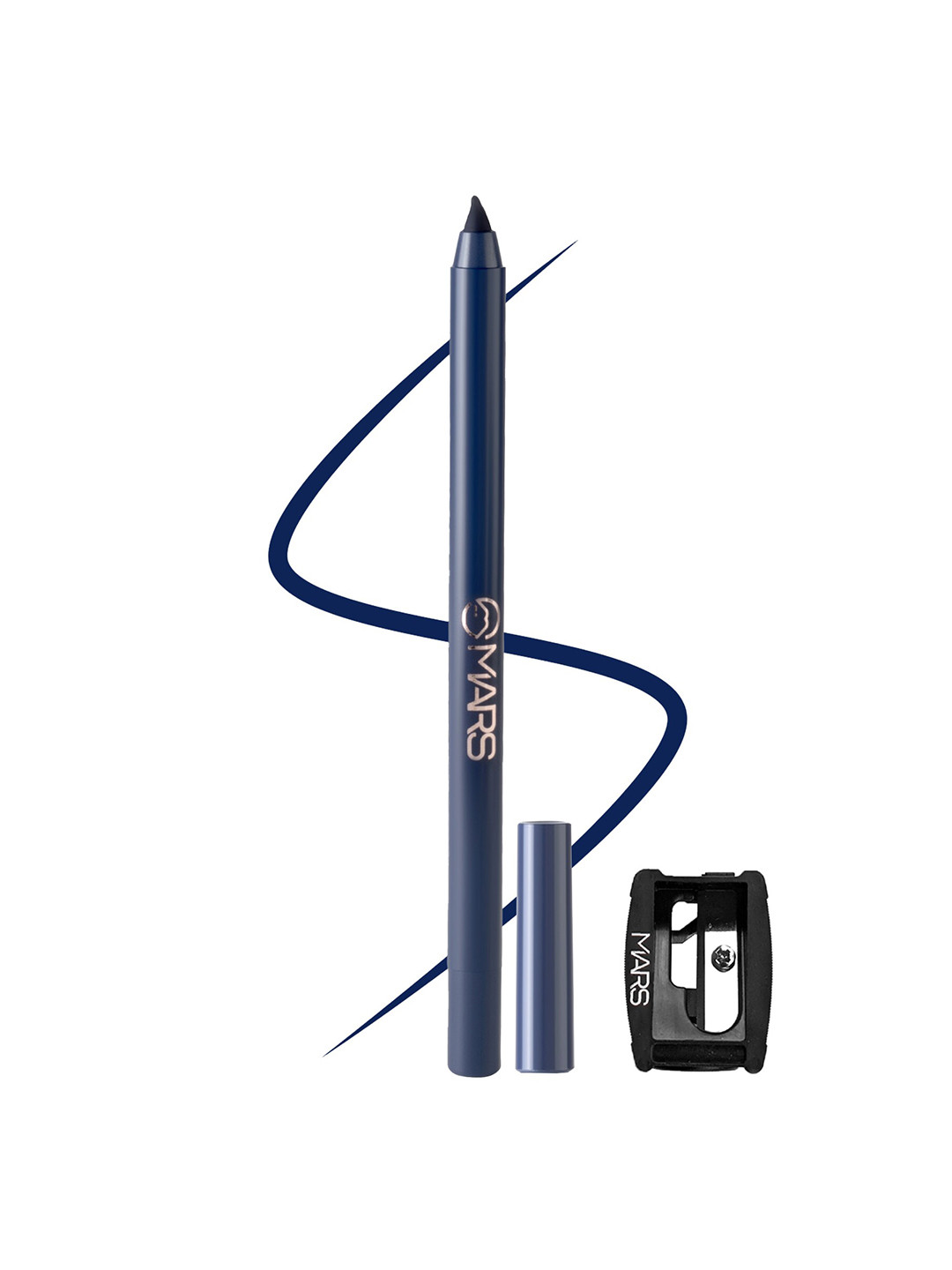

MARS Smooth Glide Pencil Kajal With Sharpener 1.4g - Midnight Dreams 06, Navy blue
