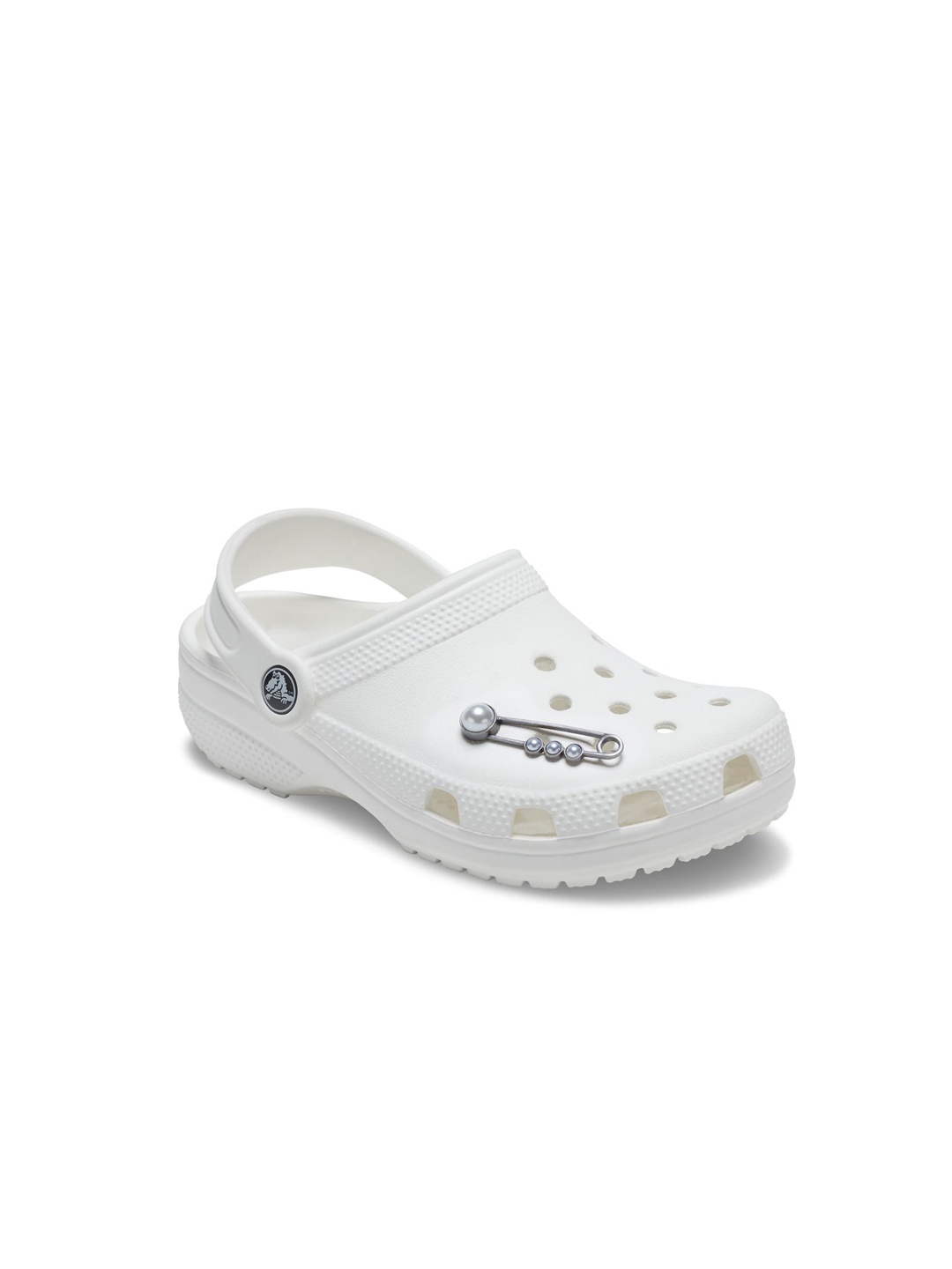 

Crocs Pearl Safety Pin Shoe Charms Jibbitz, Silver