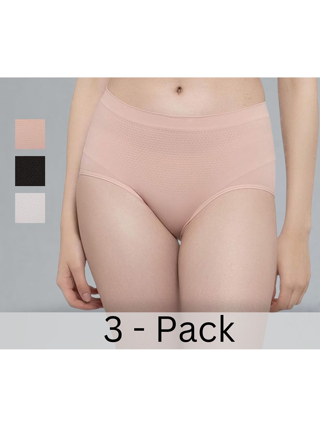 

Fabme Pack Of 3 Briefs PO3-PT22-BK-GY-PK, White